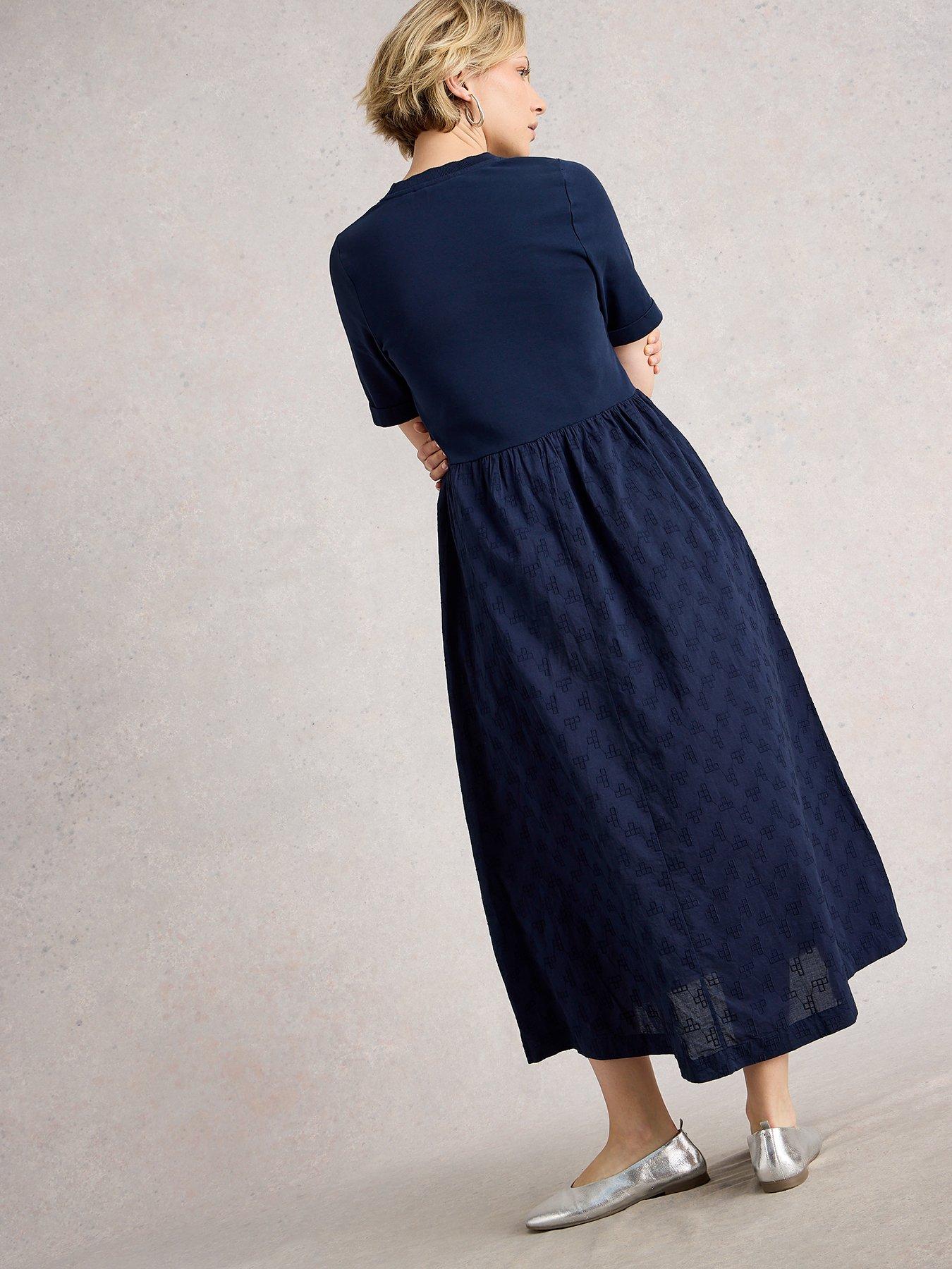  image of white-stuff-vera-broderie-dress-navy