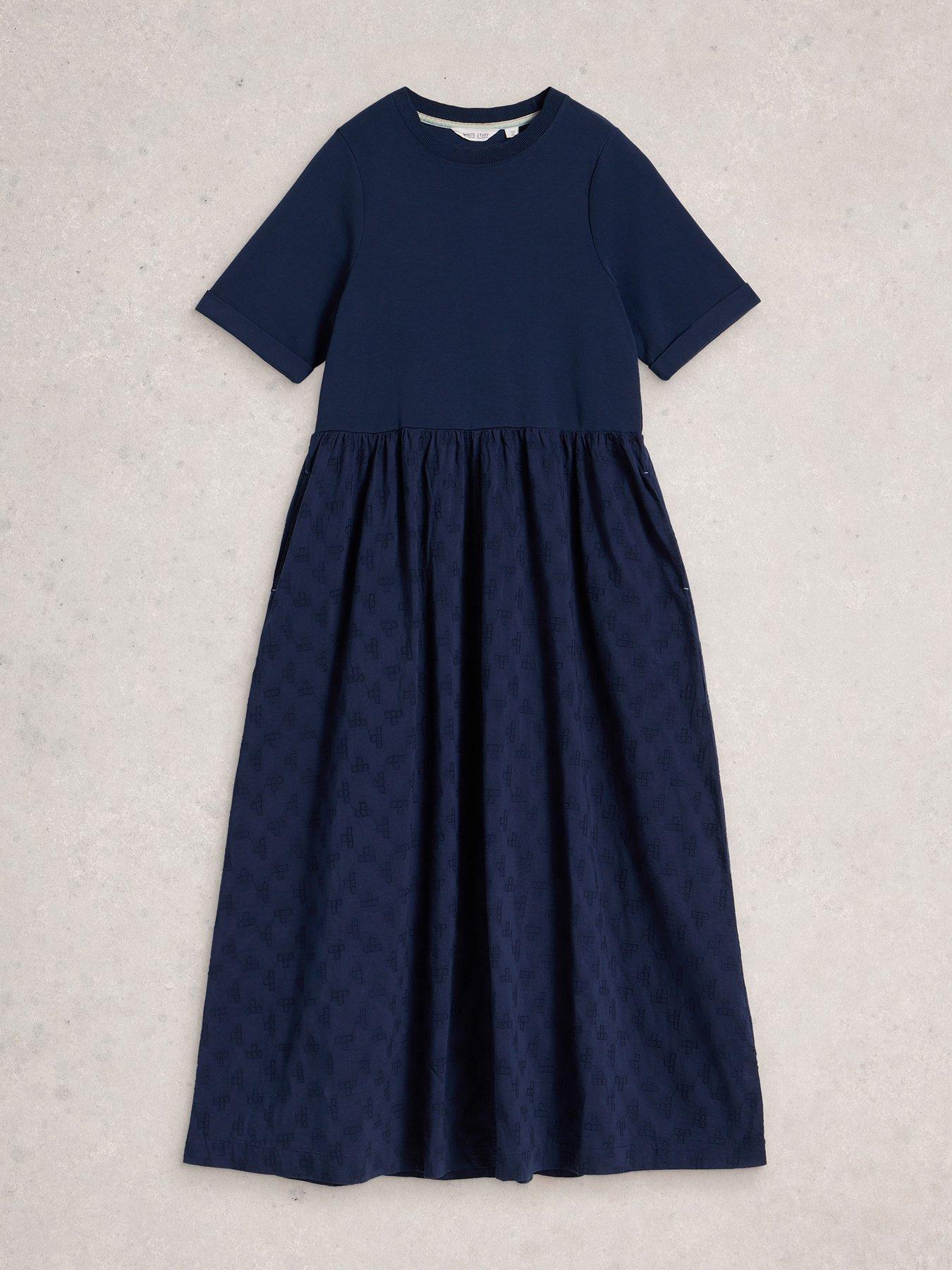  image of white-stuff-vera-broderie-dress-navy