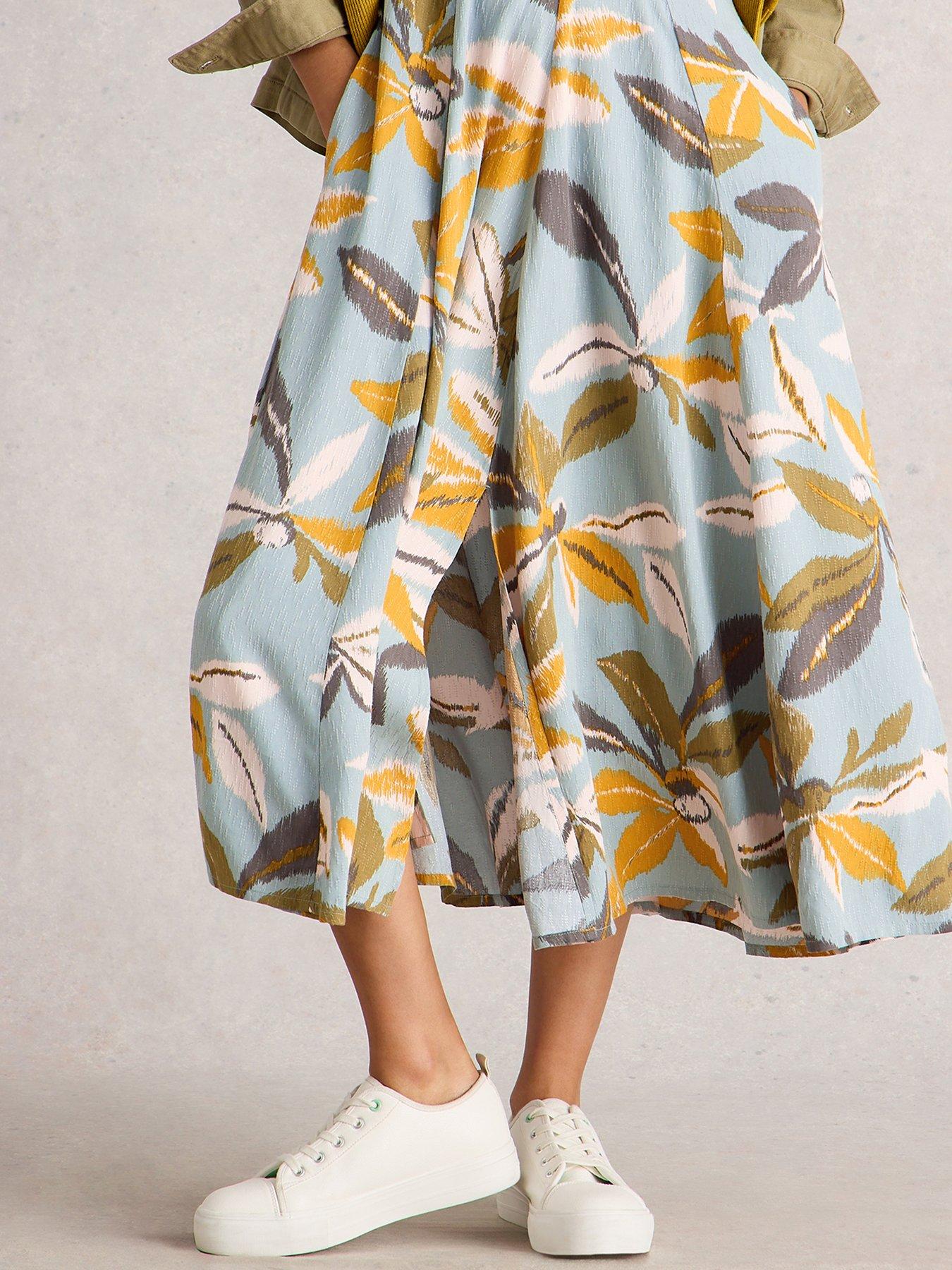Image 4 of 6 of White Stuff Hazel Bias Cut Dress - Blue