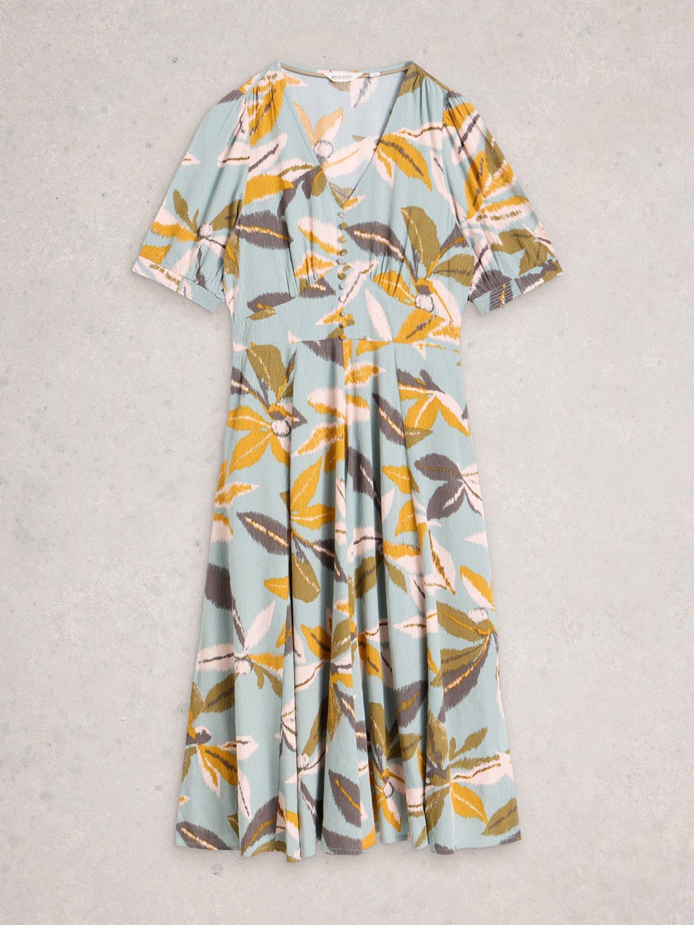 Image 5 of 6 of White Stuff Hazel Bias Cut Dress - Blue