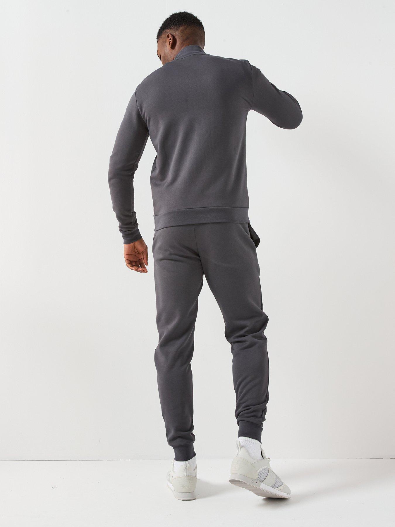 EA7 Emporio Armani Train 7 Lines Large Logo Tracksuit - Grey | Littlewoods