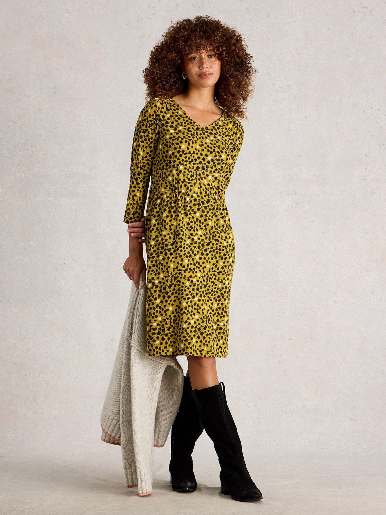 White Stuff Tallie Jersey Dress - Yellow