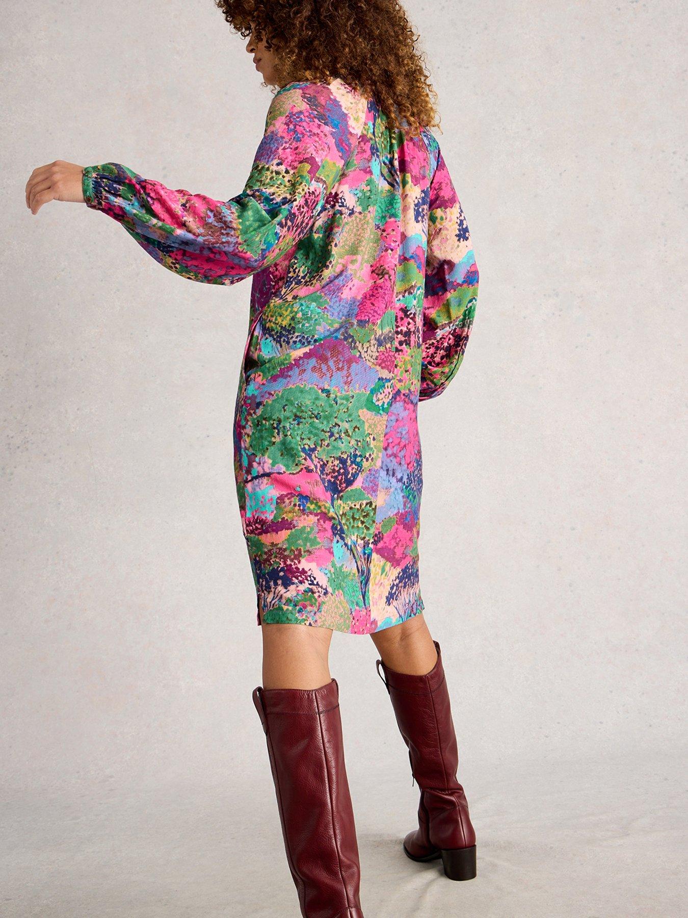 Image 2 of 6 of White Stuff Cerys Cocoon Dress - Multi