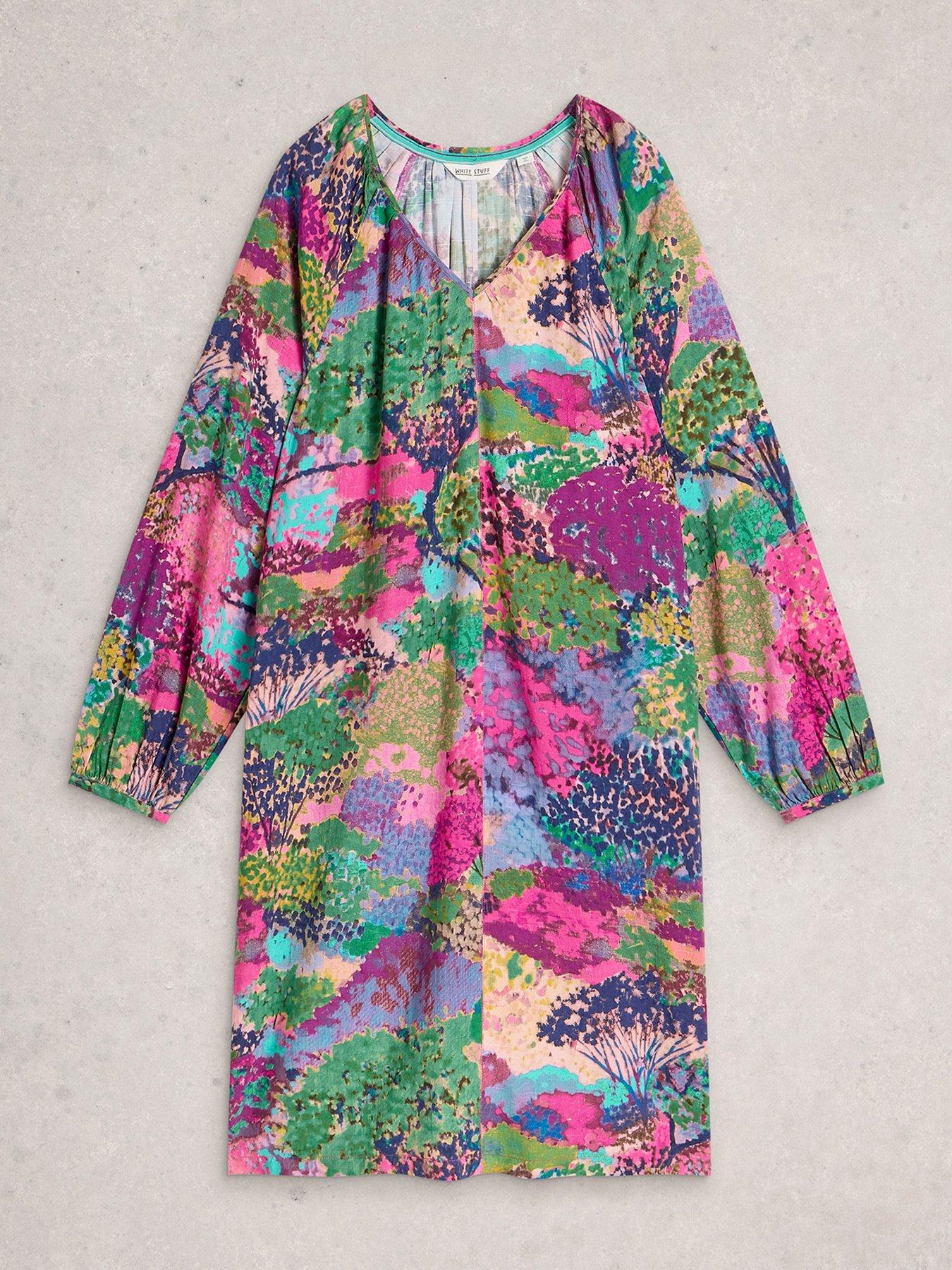 Image 5 of 6 of White Stuff Cerys Cocoon Dress - Multi