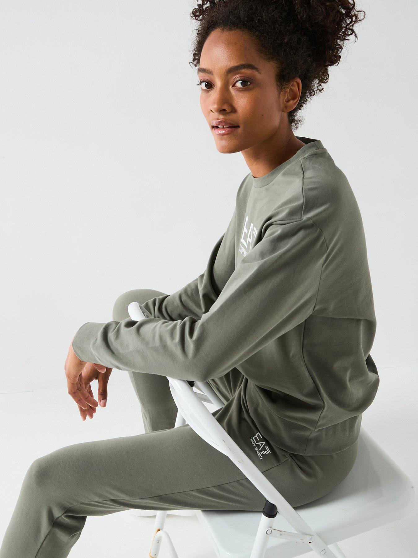 Image 5 of 6 of EA7 Emporio Armani Crew Neck Sweater Tracksuit - Green