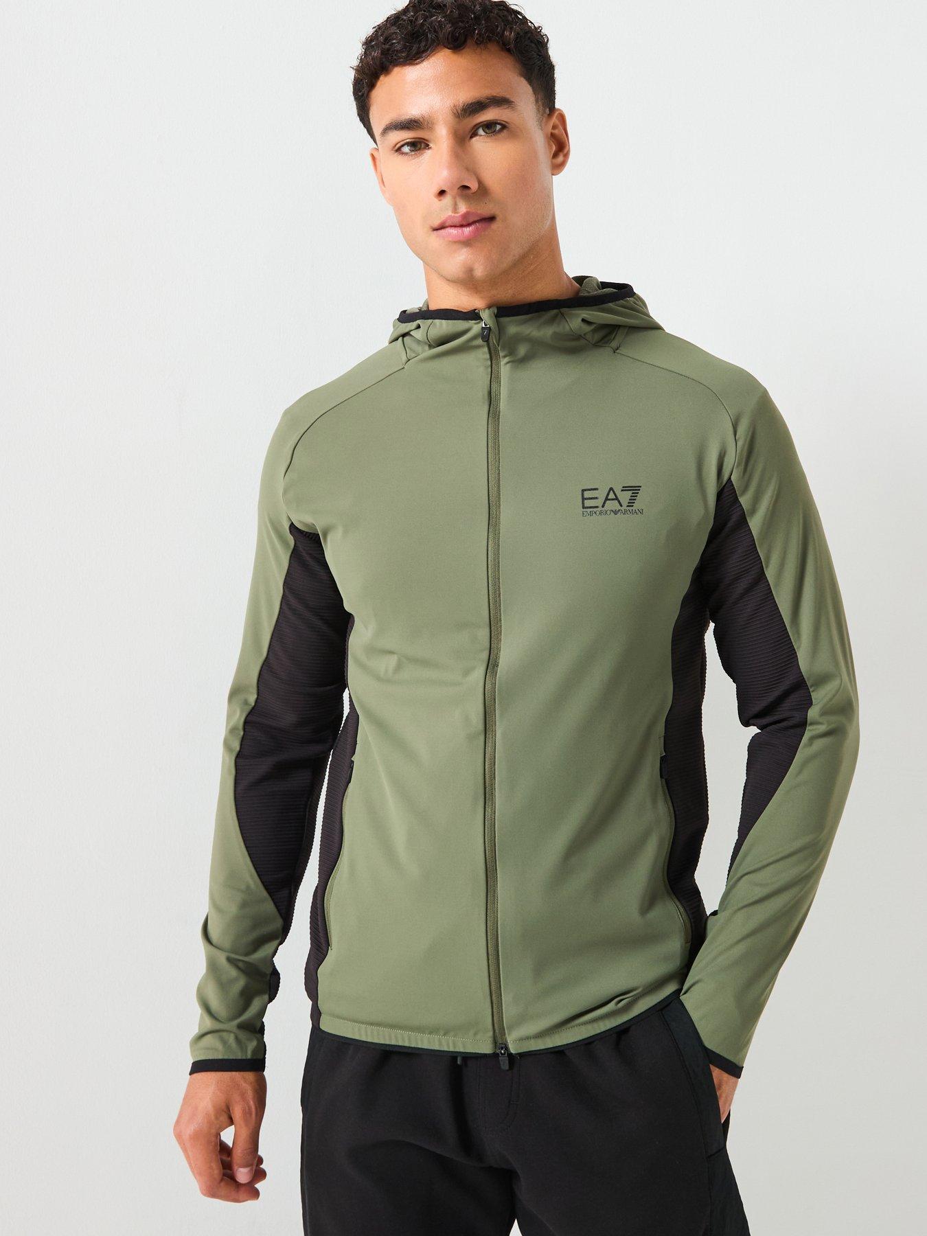  image of ea7-emporio-armani-vigor7-technical-full-zip-hoodie-green