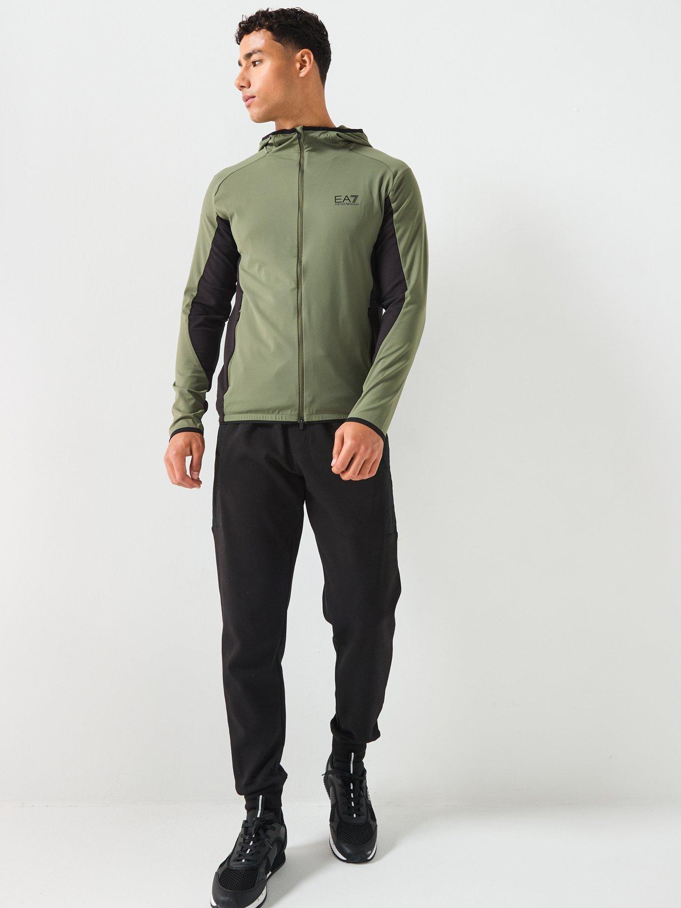 EA7 Emporio Armani Vigor7 Technical Full Zip Hoodie - Green