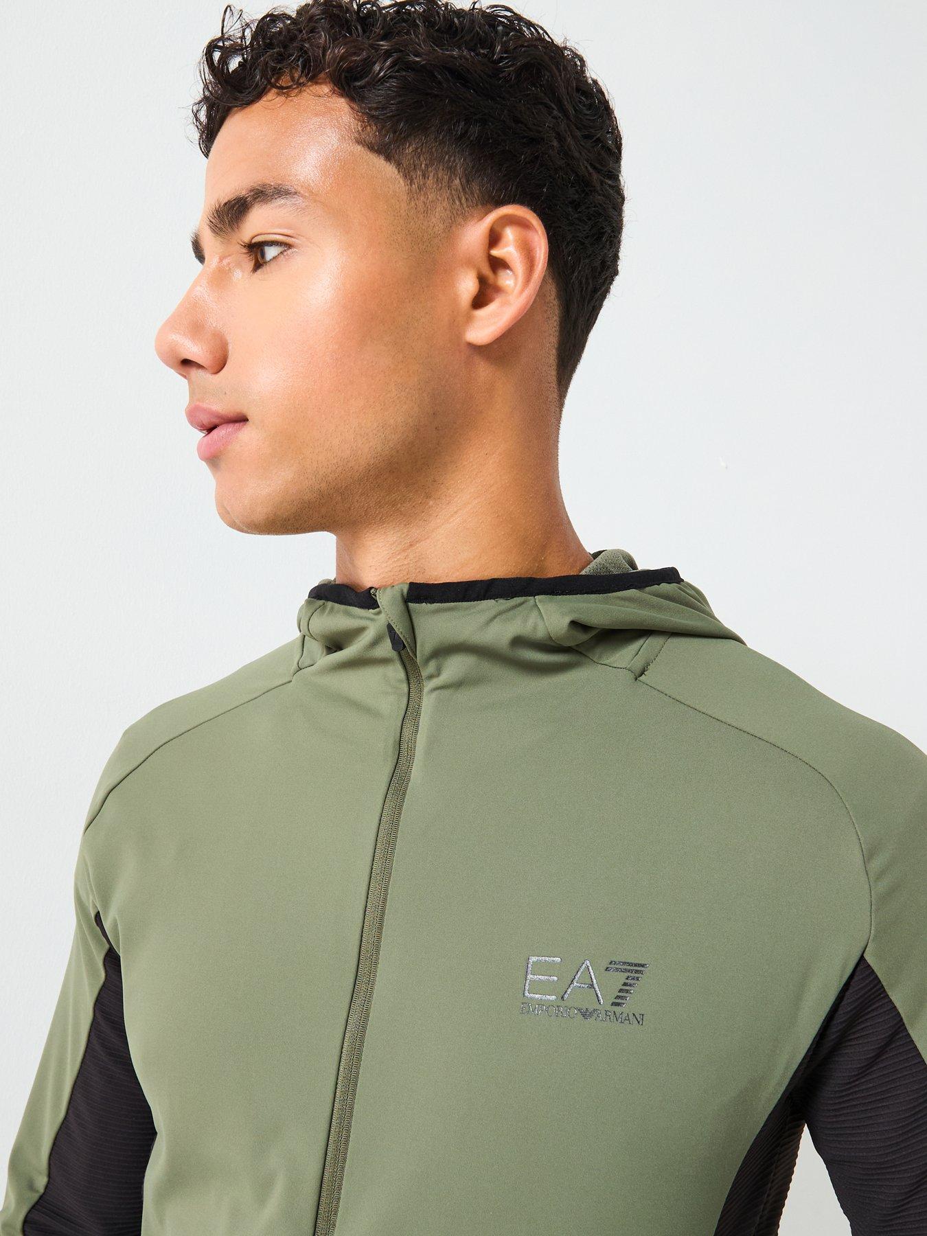 EA7 Emporio Armani Vigor7 Technical Full Zip Hoodie - Green