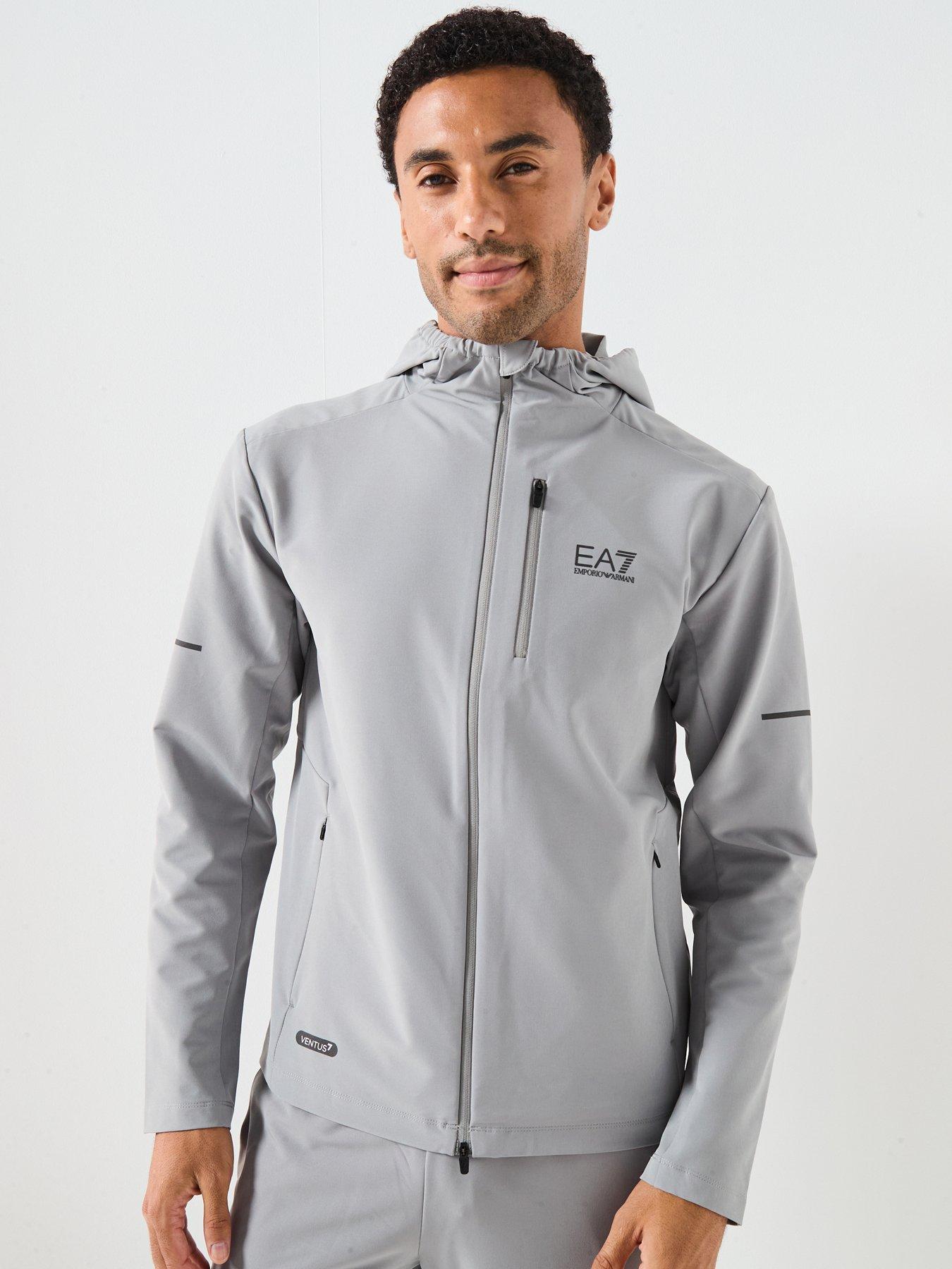 Image 1 of 6 of EA7 Emporio Armani Ventus7 Technical Full Zip Hoodie - Grey