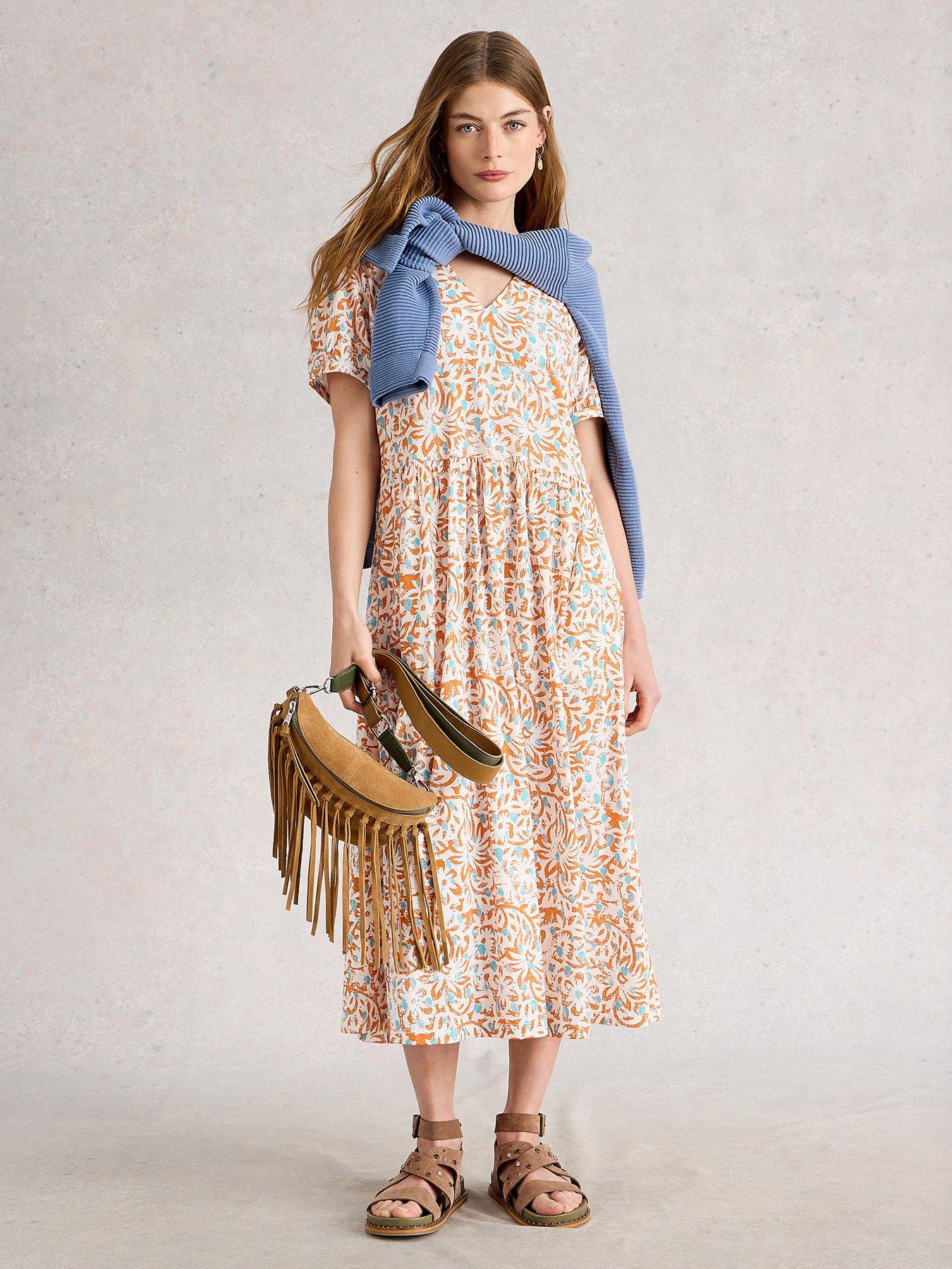 undefined Leah Jersey Dress - White