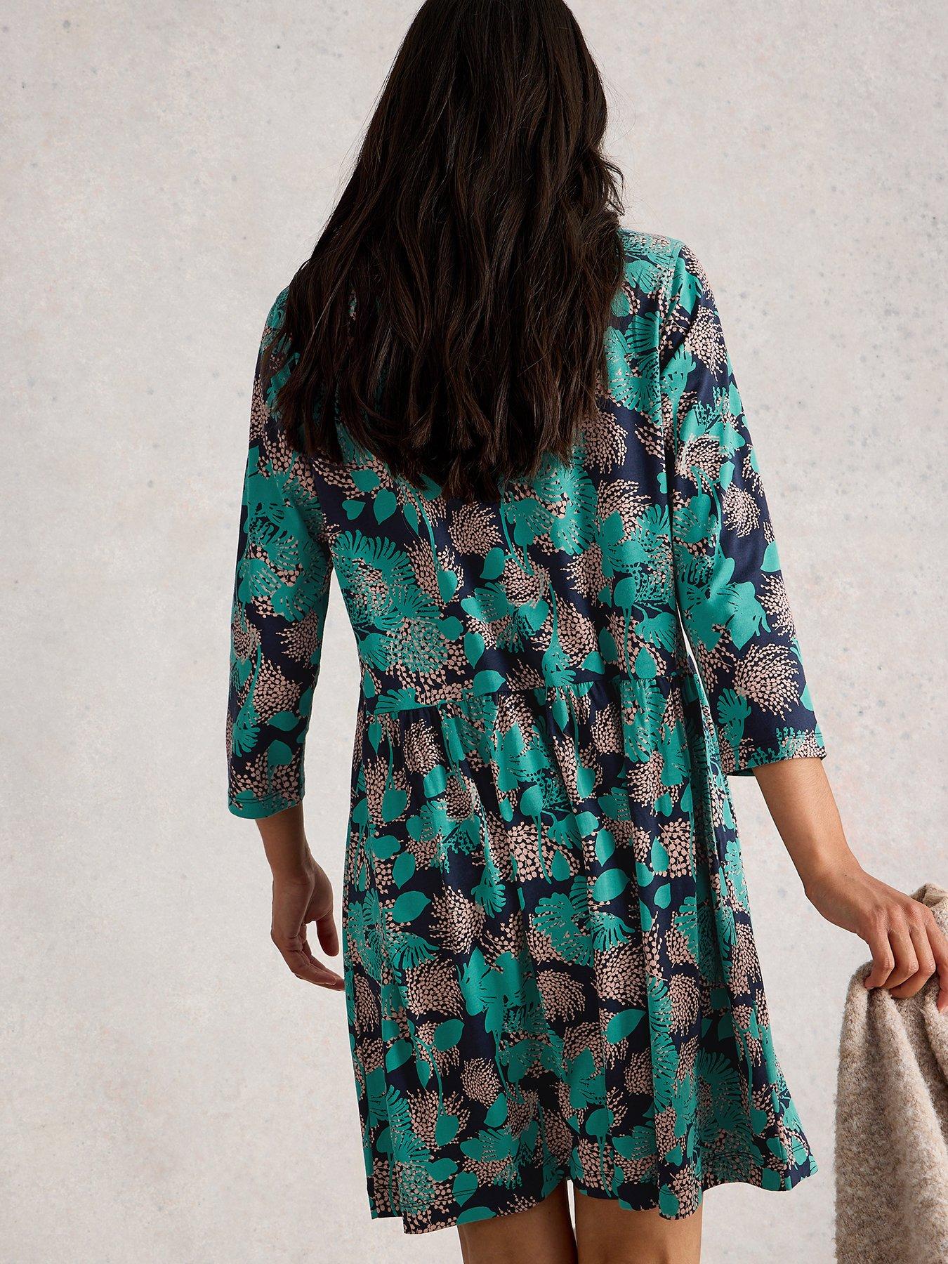 Image 2 of 6 of White Stuff Everly Jersey Dress - Navy