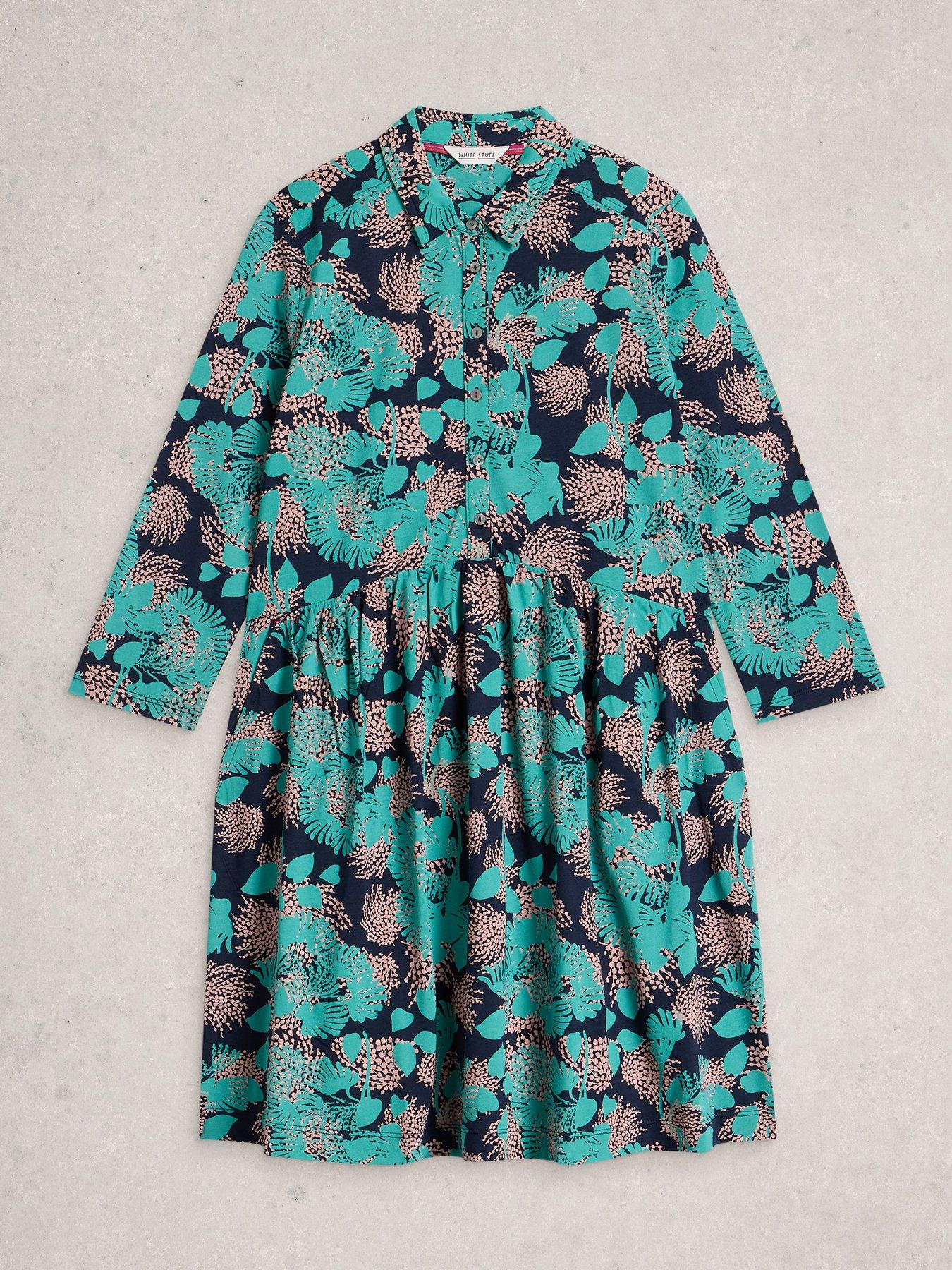 Image 5 of 6 of White Stuff Everly Jersey Dress - Navy