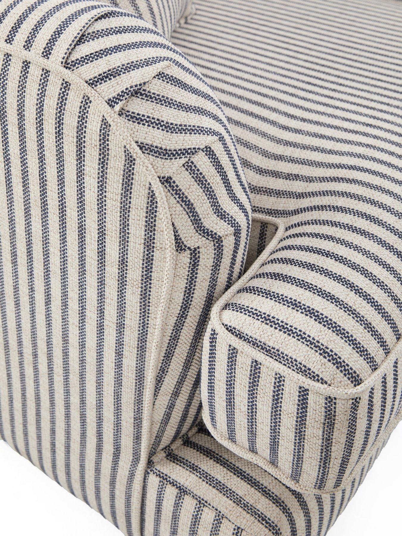 Image 4 of 7 of Very Home Bay Stripe Left Hand&nbsp;Double Arm Corner Group Sofa&nbsp;- Made to Order in the UK