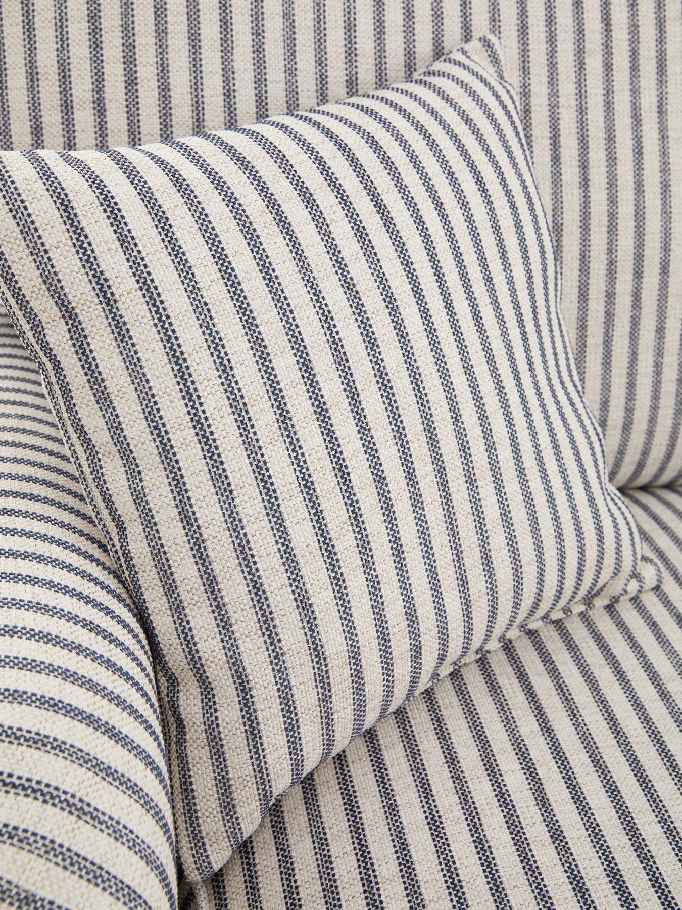 Image 6 of 7 of Very Home Bay Stripe Left Hand&nbsp;Double Arm Corner Group Sofa&nbsp;- Made to Order in the UK