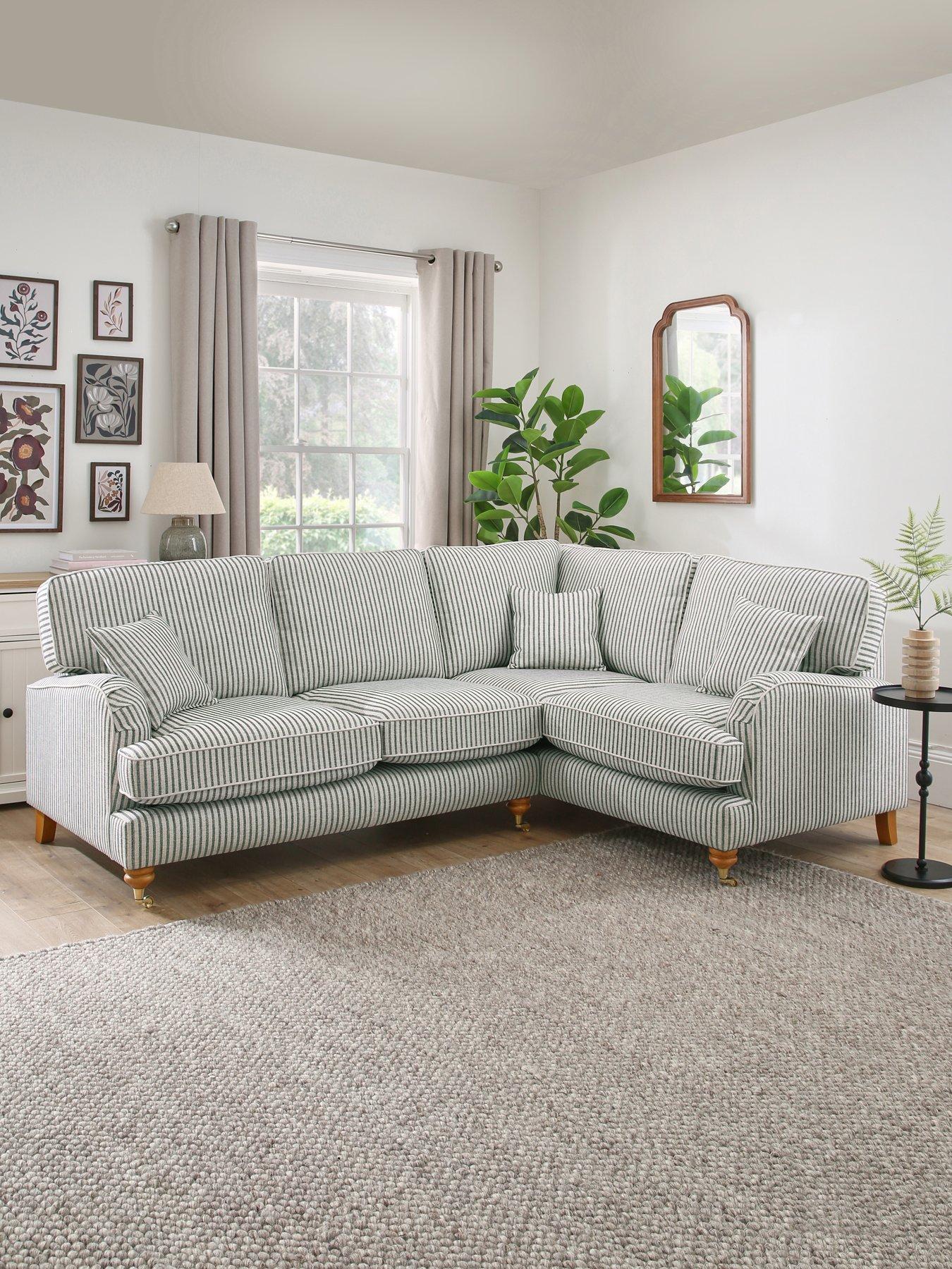undefined Bay Stripe Rh Double Arm Corner Group