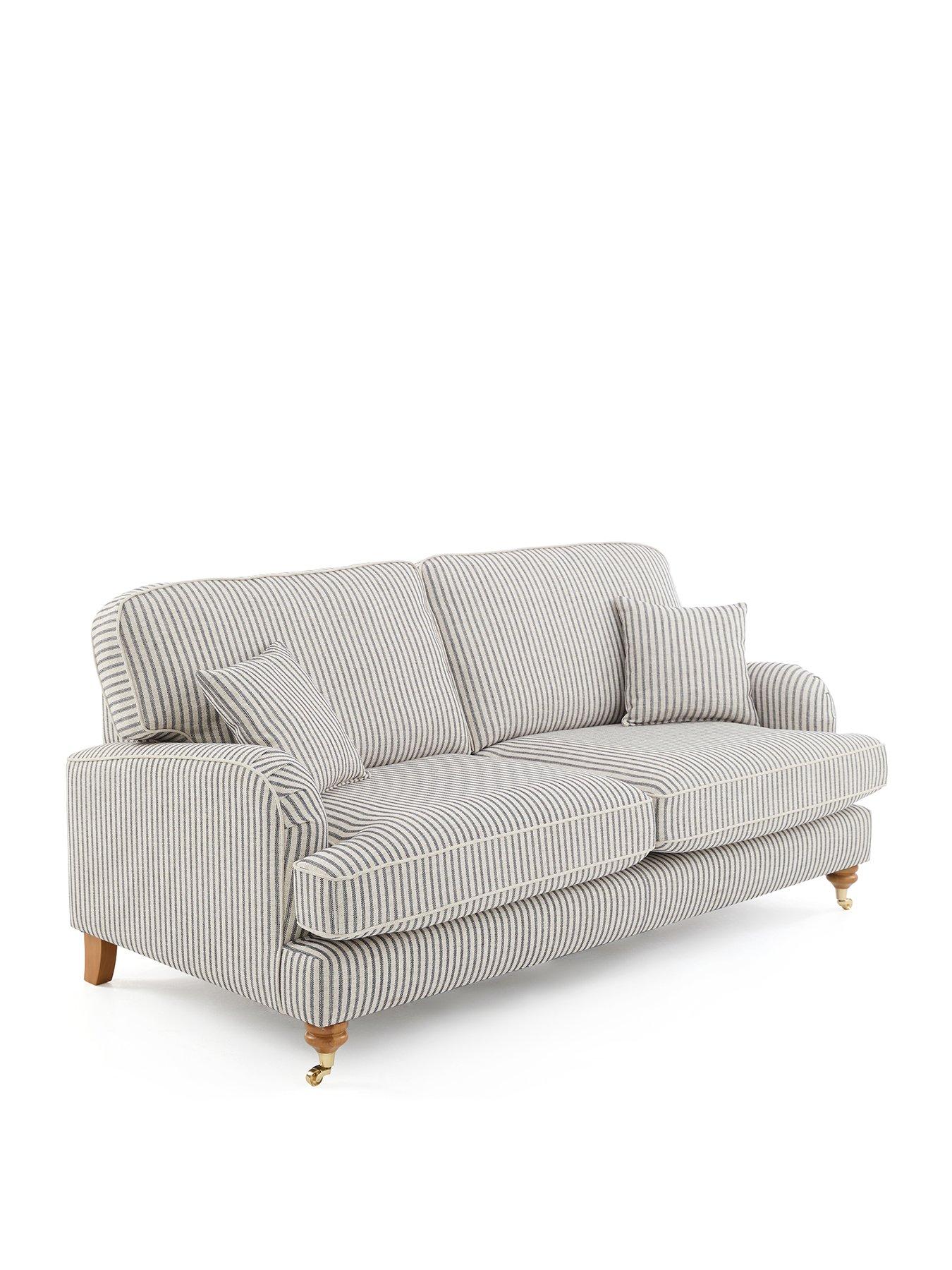 Image 3 of 7 of The Very Collection Bay Stripe 3 Seater Sofa&nbsp;+ Armchair Set (Buy &amp; SAVE!)&nbsp;- Made to Order in the UK