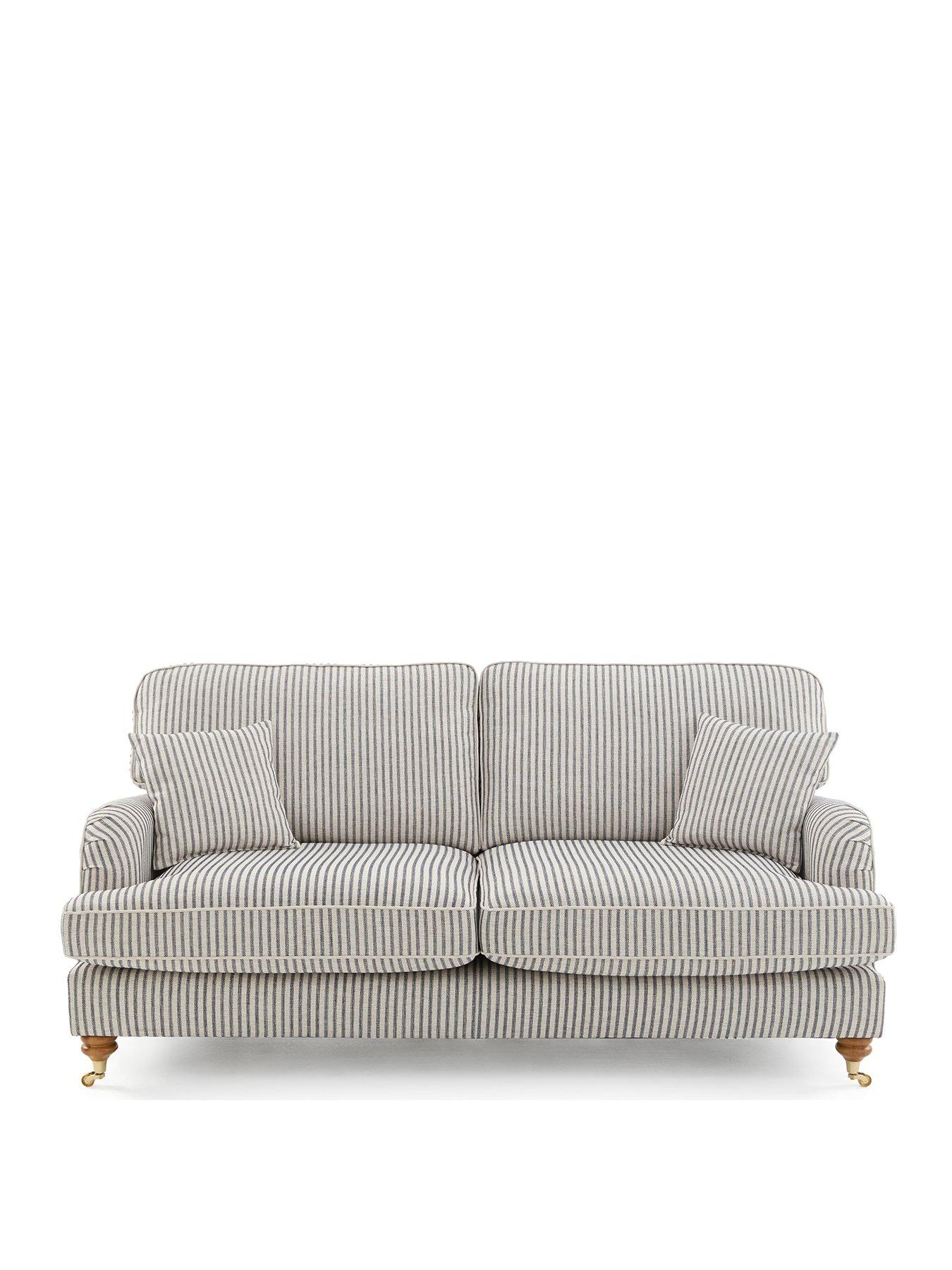  image of very-home-bay-stripe-3-seater-fabric-sofanbsp--made-to-order-in-the-uk