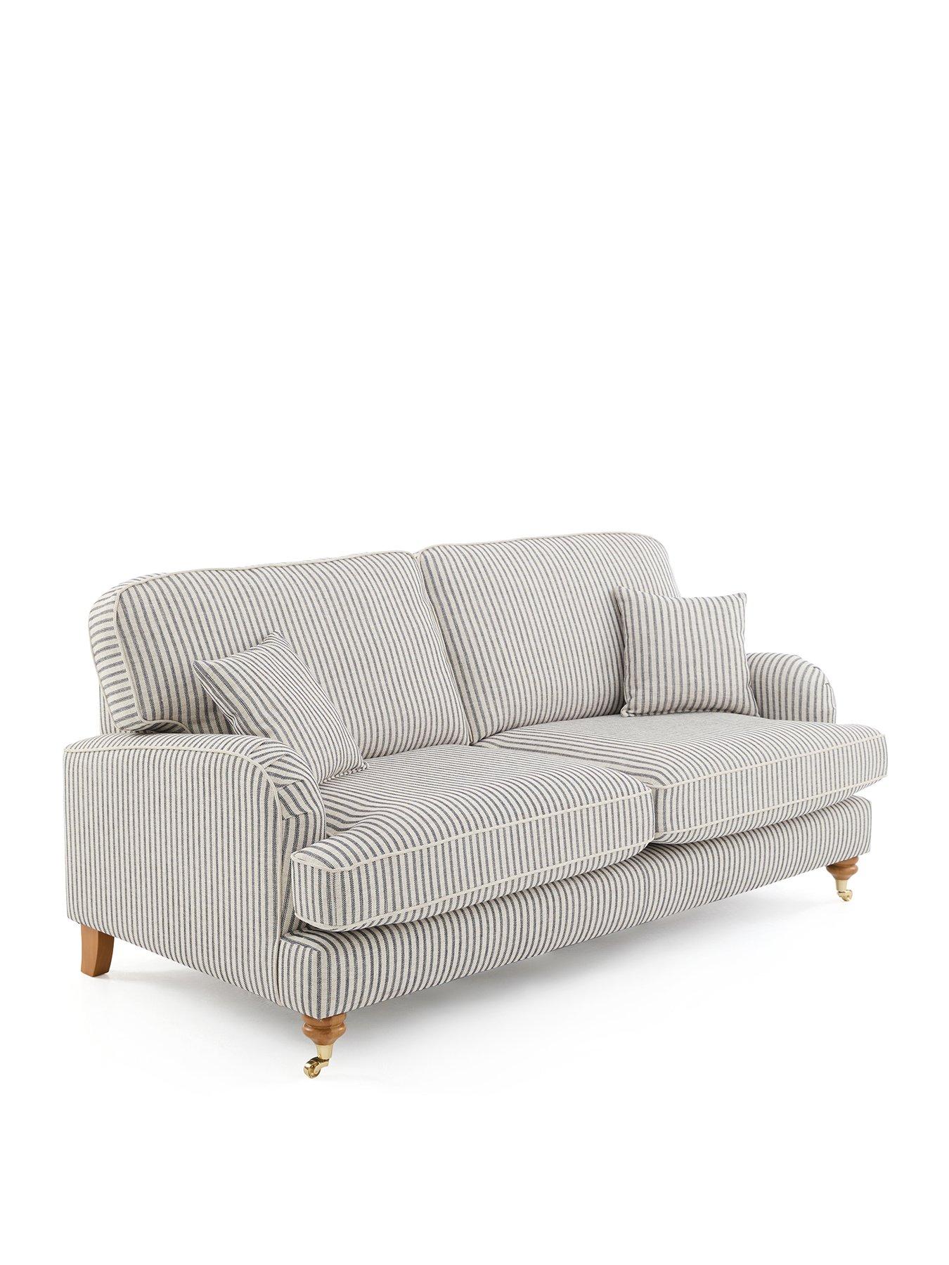  image of very-home-bay-stripe-3-seater-fabric-sofanbsp--made-to-order-in-the-uk