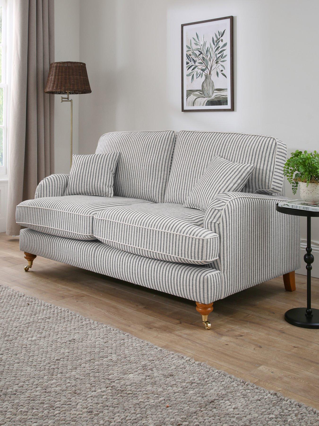 Very Home Bay Stripe 2 Seater Fabric Sofa - Made to Order in the UK