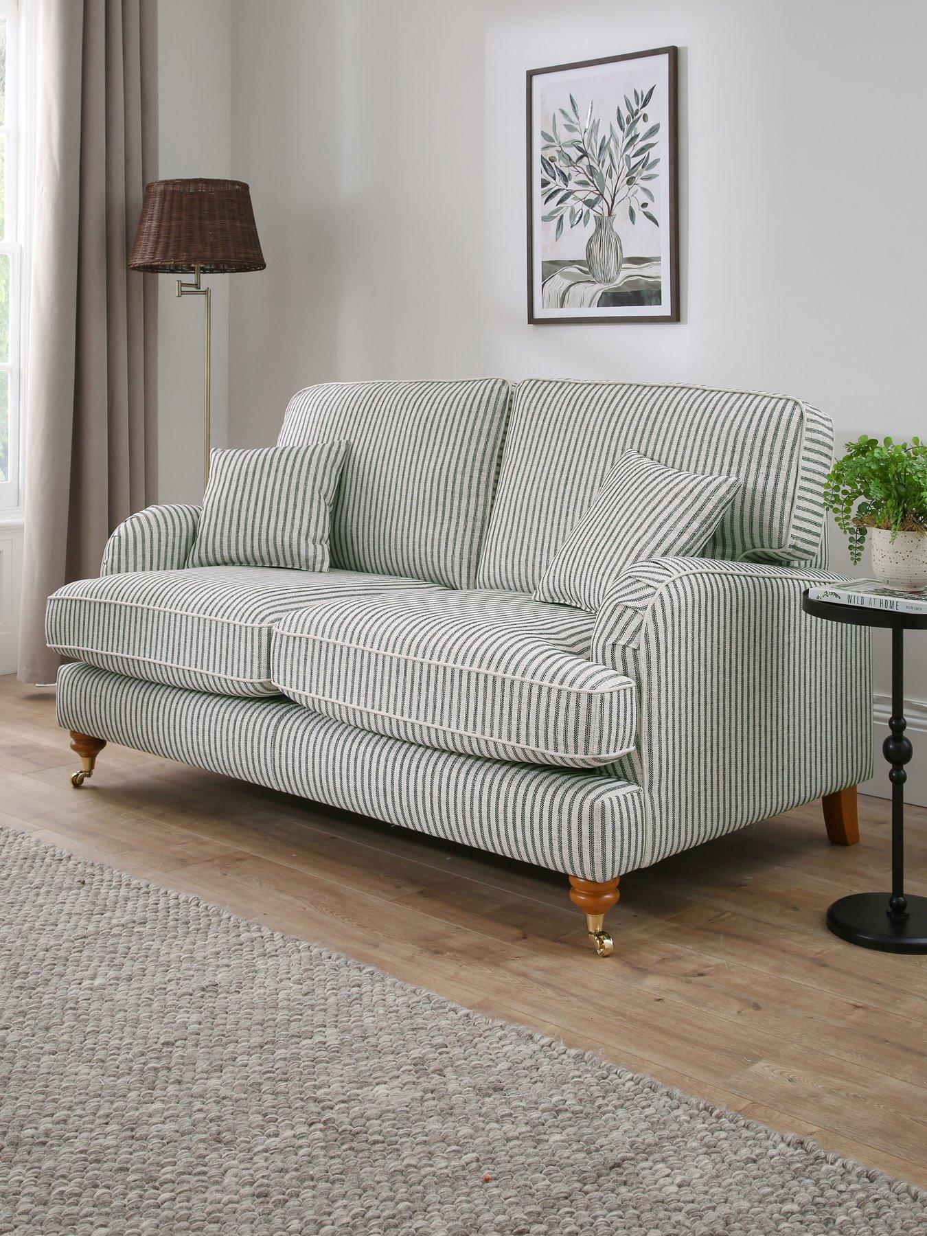 Very Home Bay Stripe 2 Seater Fabric Sofa - Made to Order in the UK
