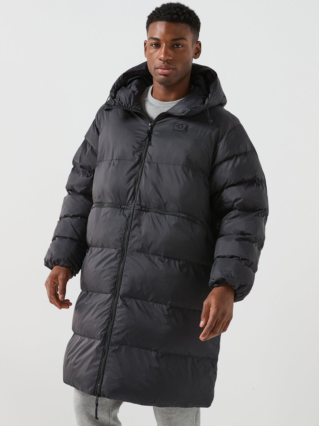 Image 5 of 6 of EA7 Emporio Armani Mountain Polar Back Logo Longline Padded Parka - Black