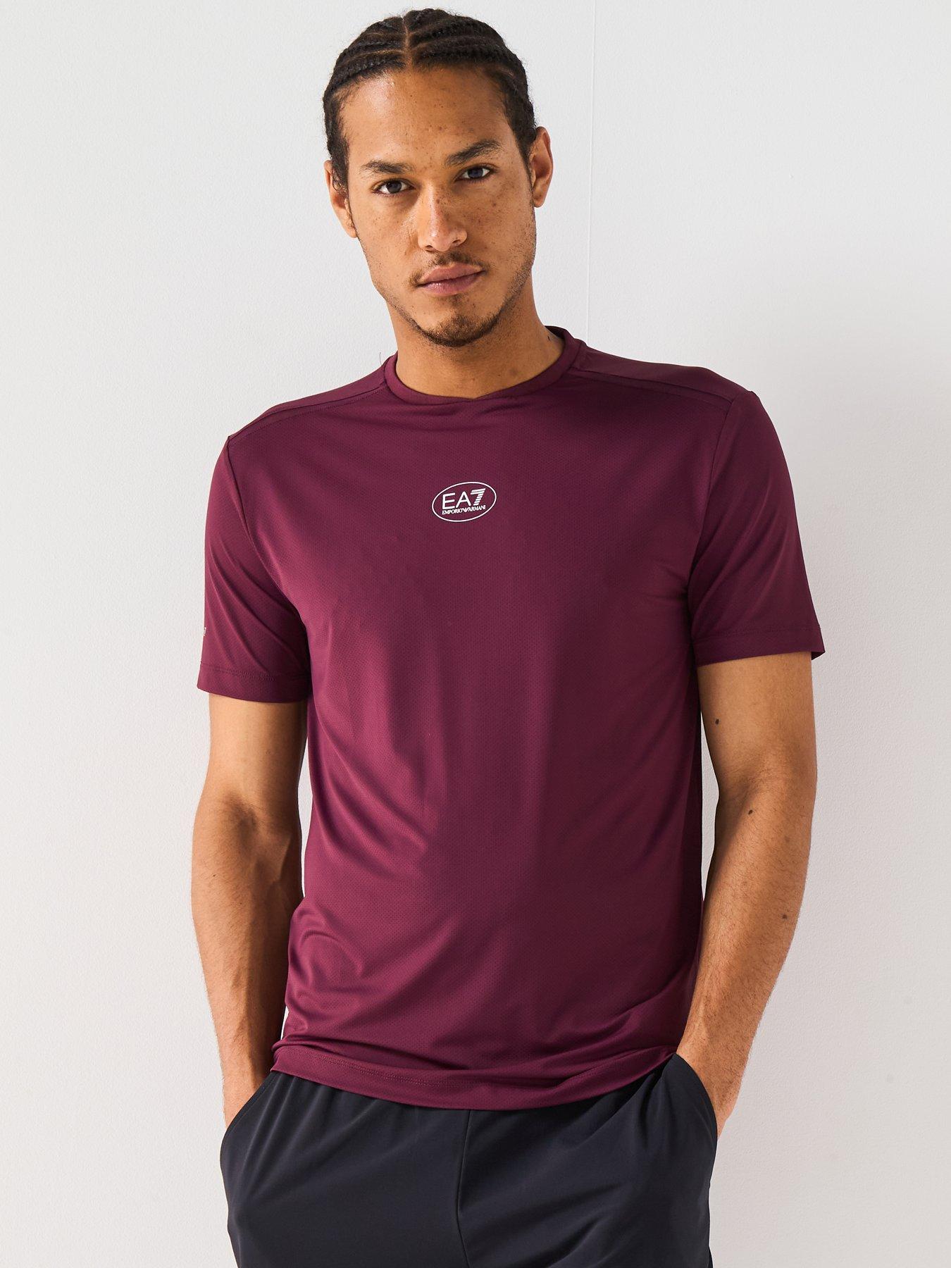 undefined EA7 Tennis Pro Small Central Logo T-Shirt - Purple