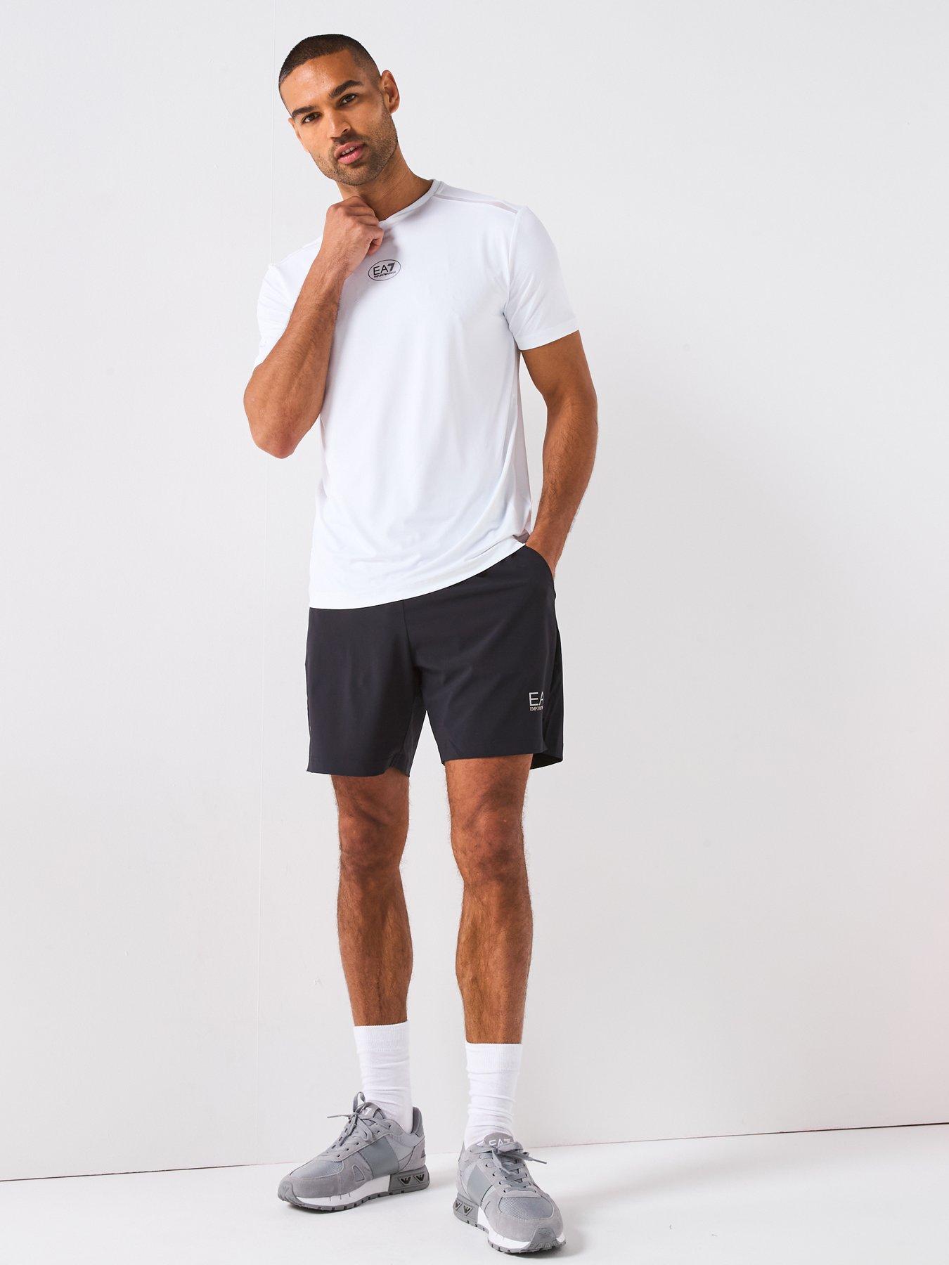 Image 3 of 6 of EA7 Emporio Armani Tennis Pro Small Central Logo T-Shirt - White