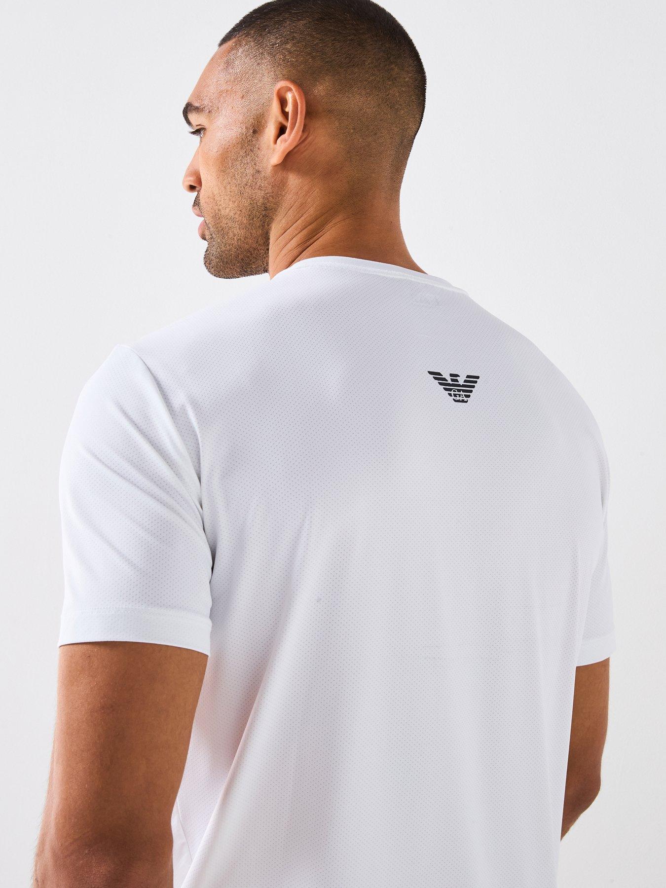 Image 5 of 6 of EA7 Emporio Armani Tennis Pro Small Central Logo T-Shirt - White