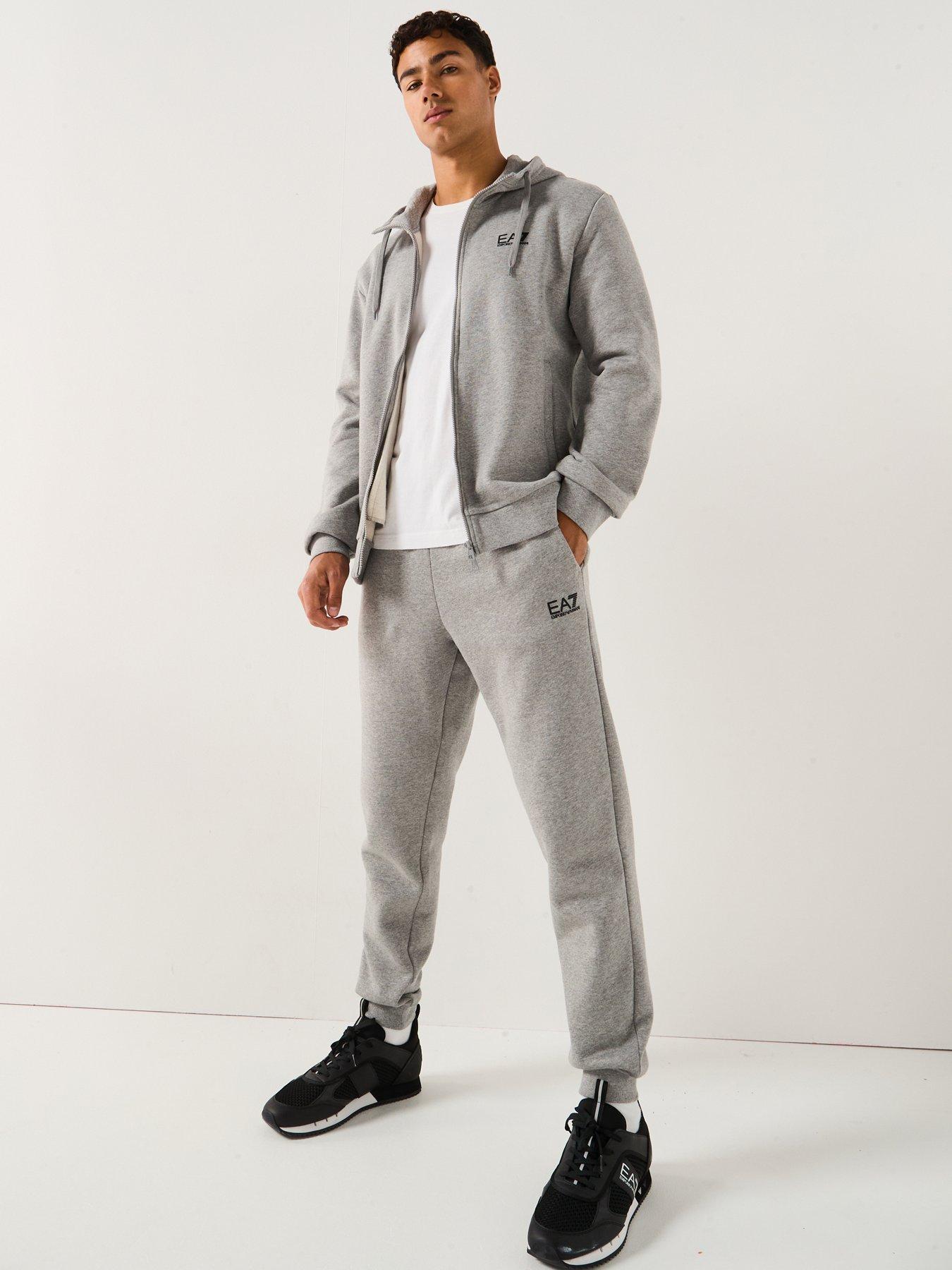 undefined Train Core Id Full Zip Hooded Tracksuit - Grey