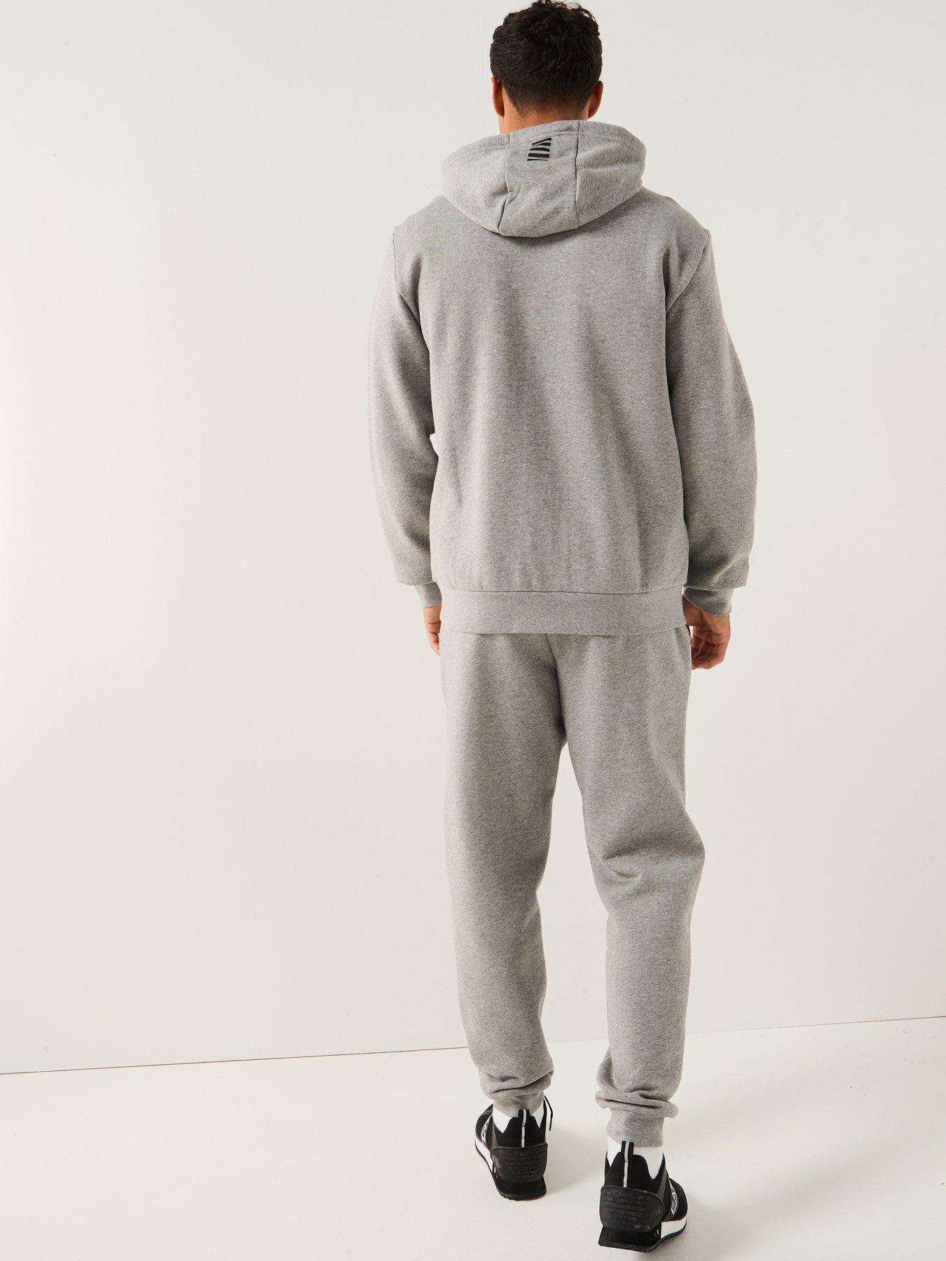 Image 2 of 6 of EA7 Emporio Armani Train Core Id Full Zip Hooded Tracksuit - Grey