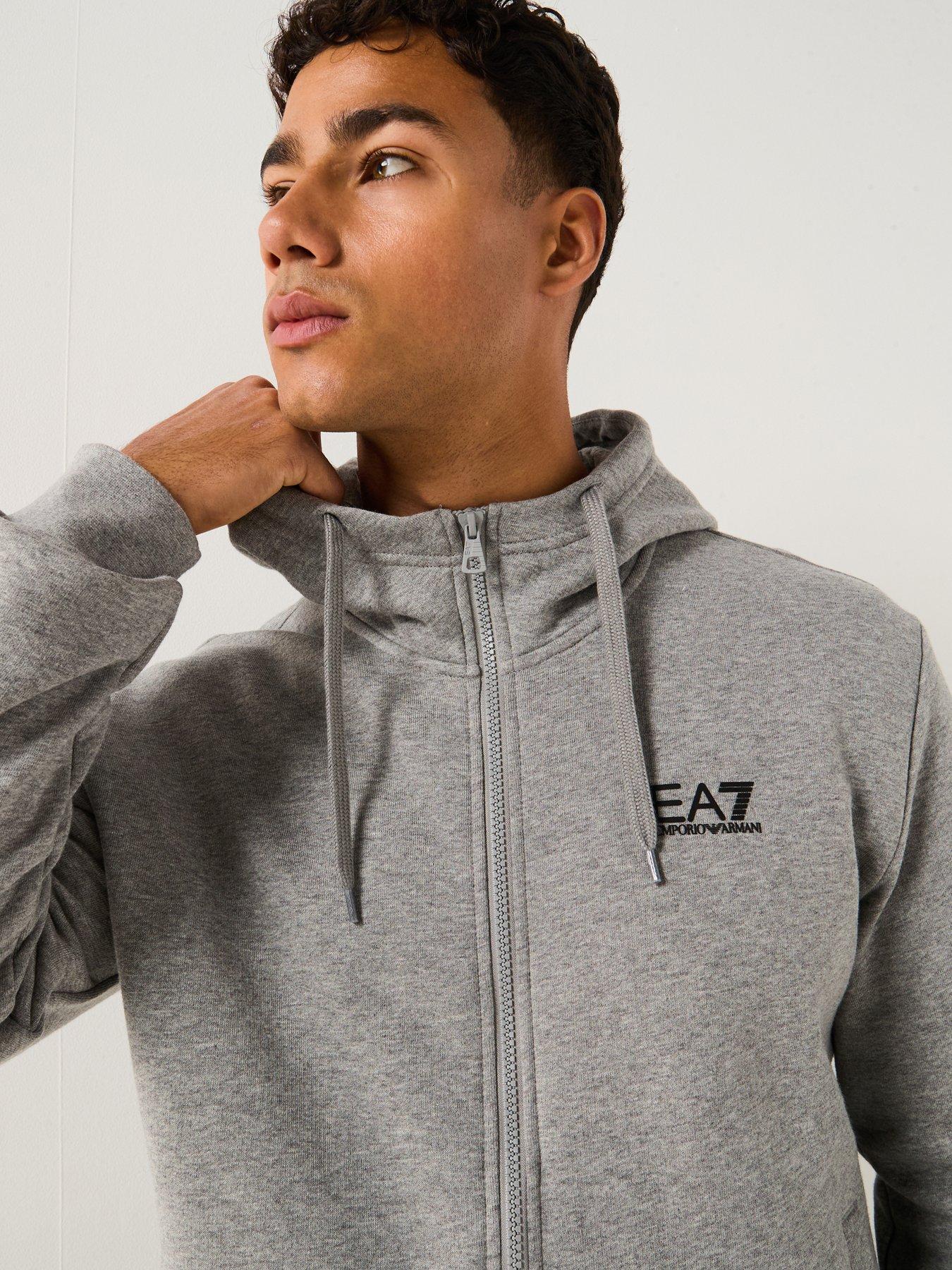 Image 5 of 6 of EA7 Emporio Armani Train Core Id Full Zip Hooded Tracksuit - Grey