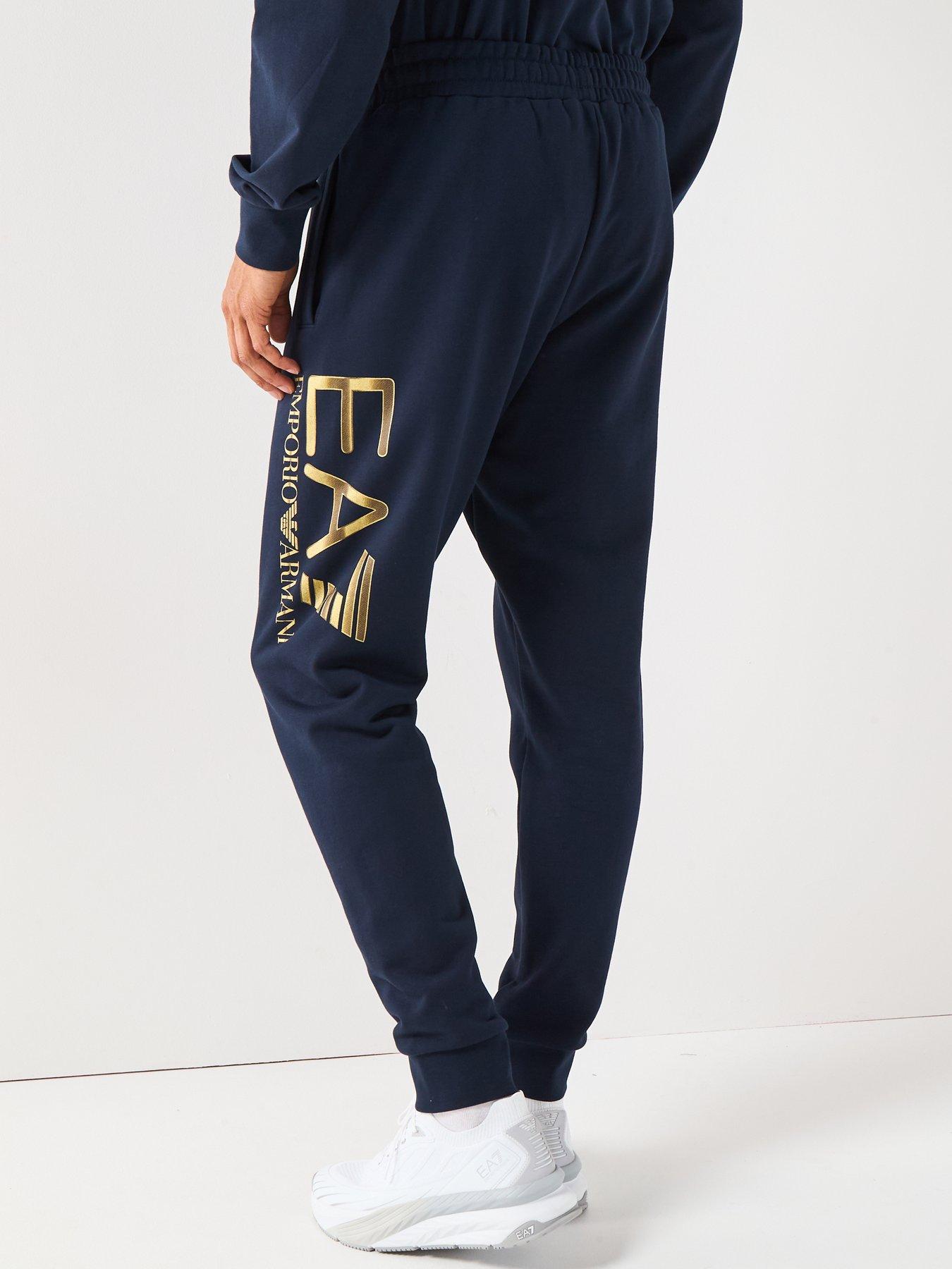 Image 2 of 6 of EA7 Emporio Armani EA7 Train Logo Series Large Logo Joggers - Navy