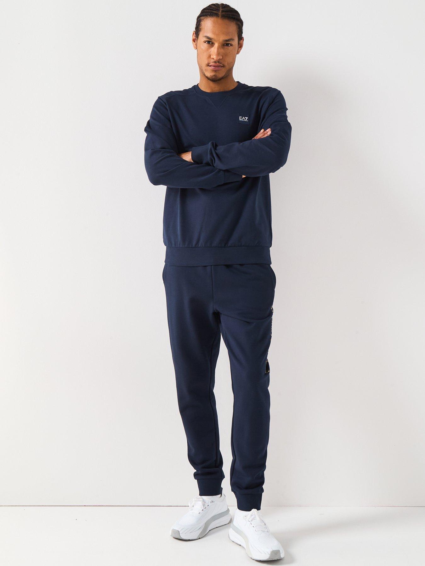  image of ea7-emporio-armani-train-logo-series-large-logo-joggers-navy