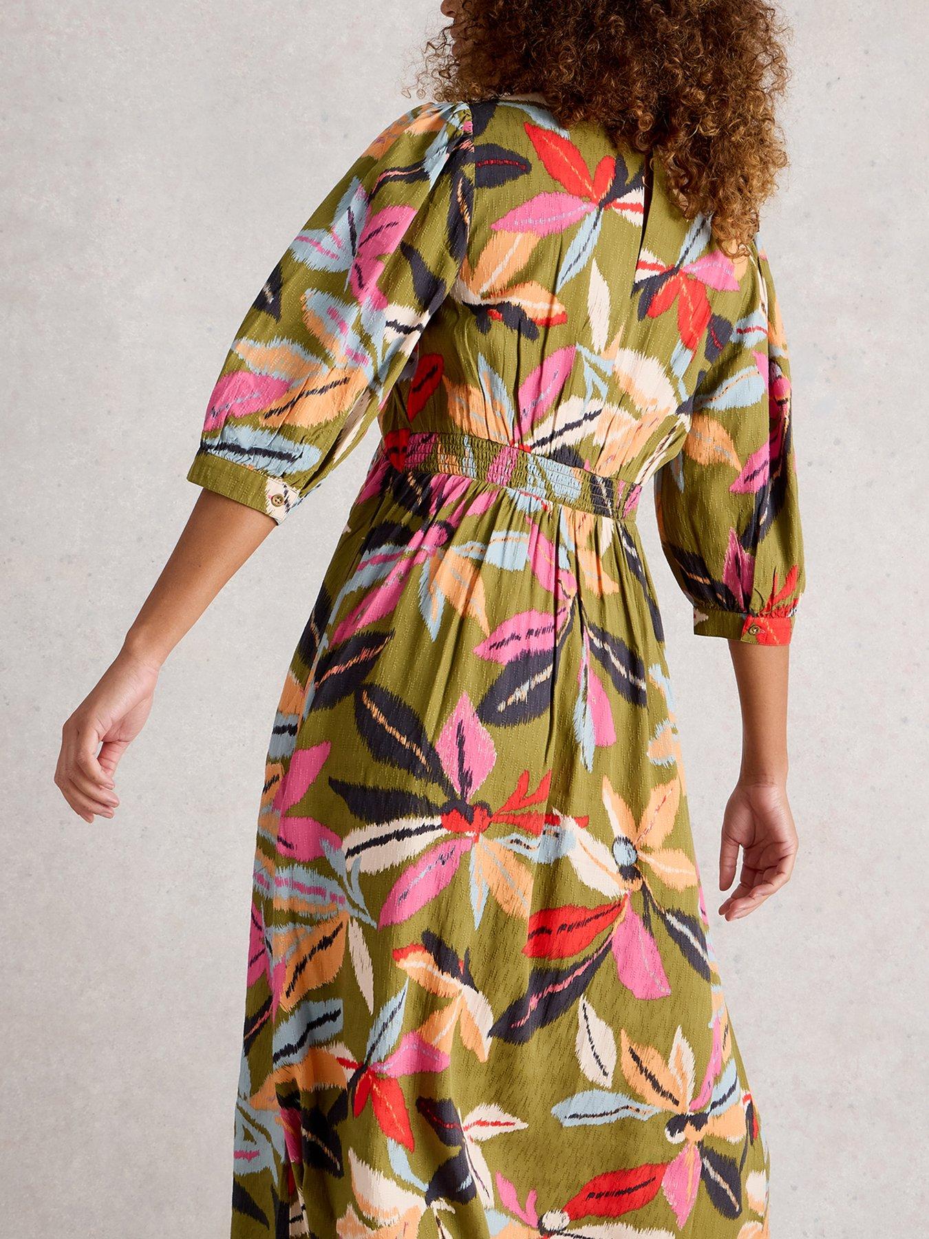 Image 2 of 5 of White Stuff Lucy Midi Dress - Green