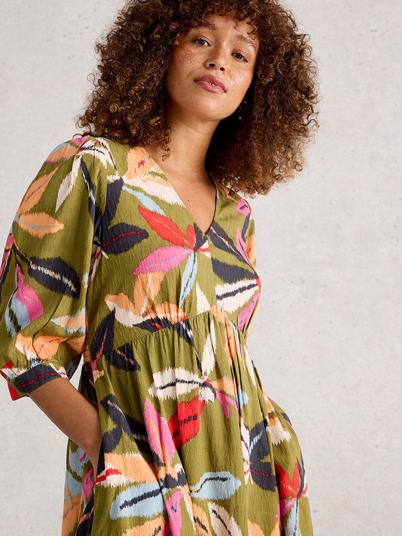 Image 3 of 5 of White Stuff Lucy Midi Dress - Green