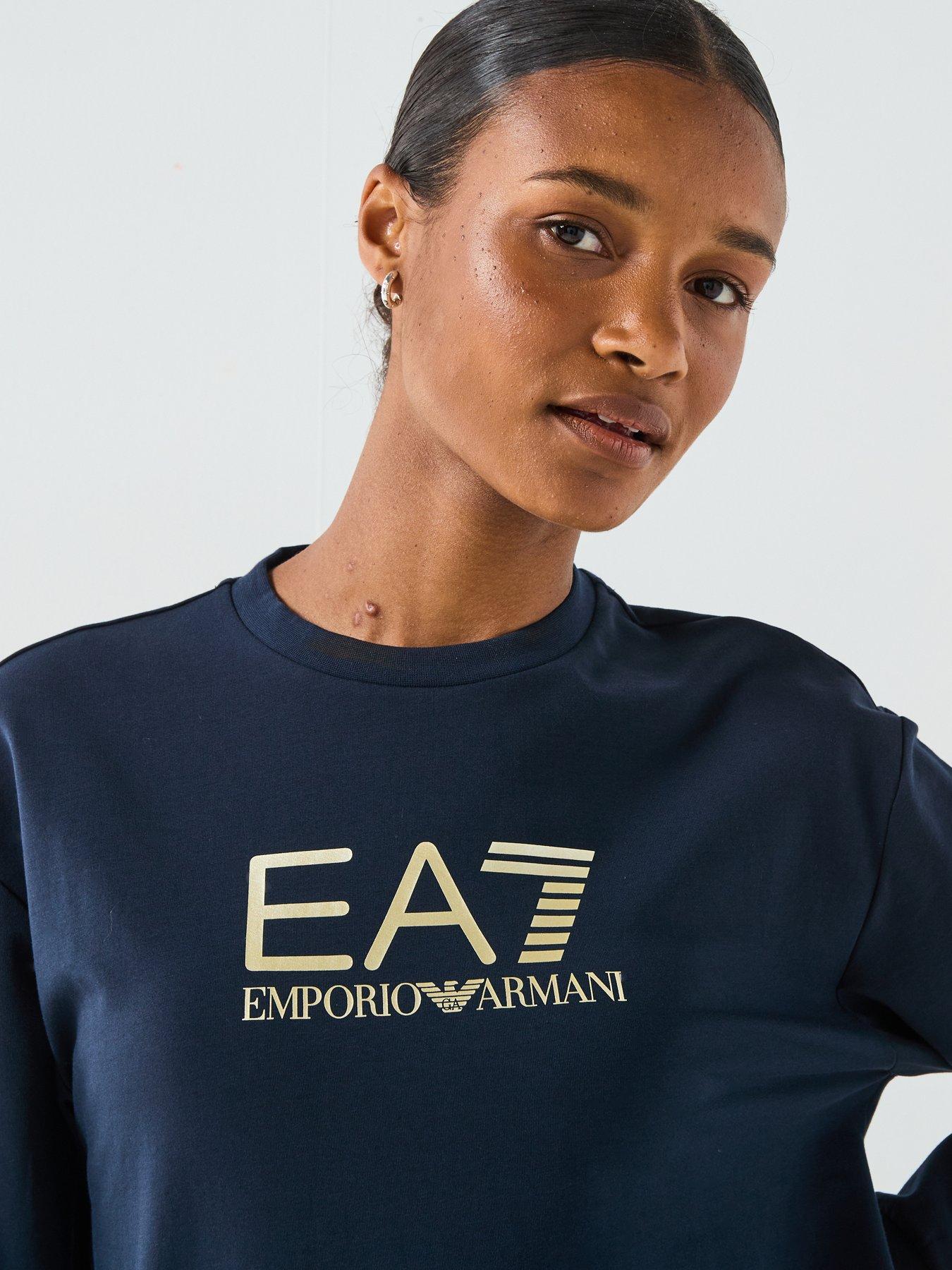 Image 4 of 6 of EA7 Emporio Armani Crew Neck Sweater Tracksuit - Navy