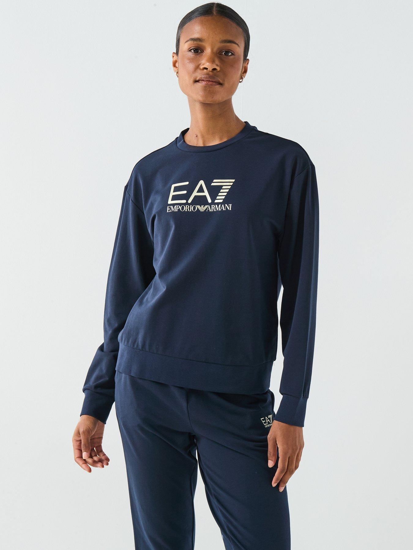 Image 6 of 6 of EA7 Emporio Armani Crew Neck Sweater Tracksuit - Navy