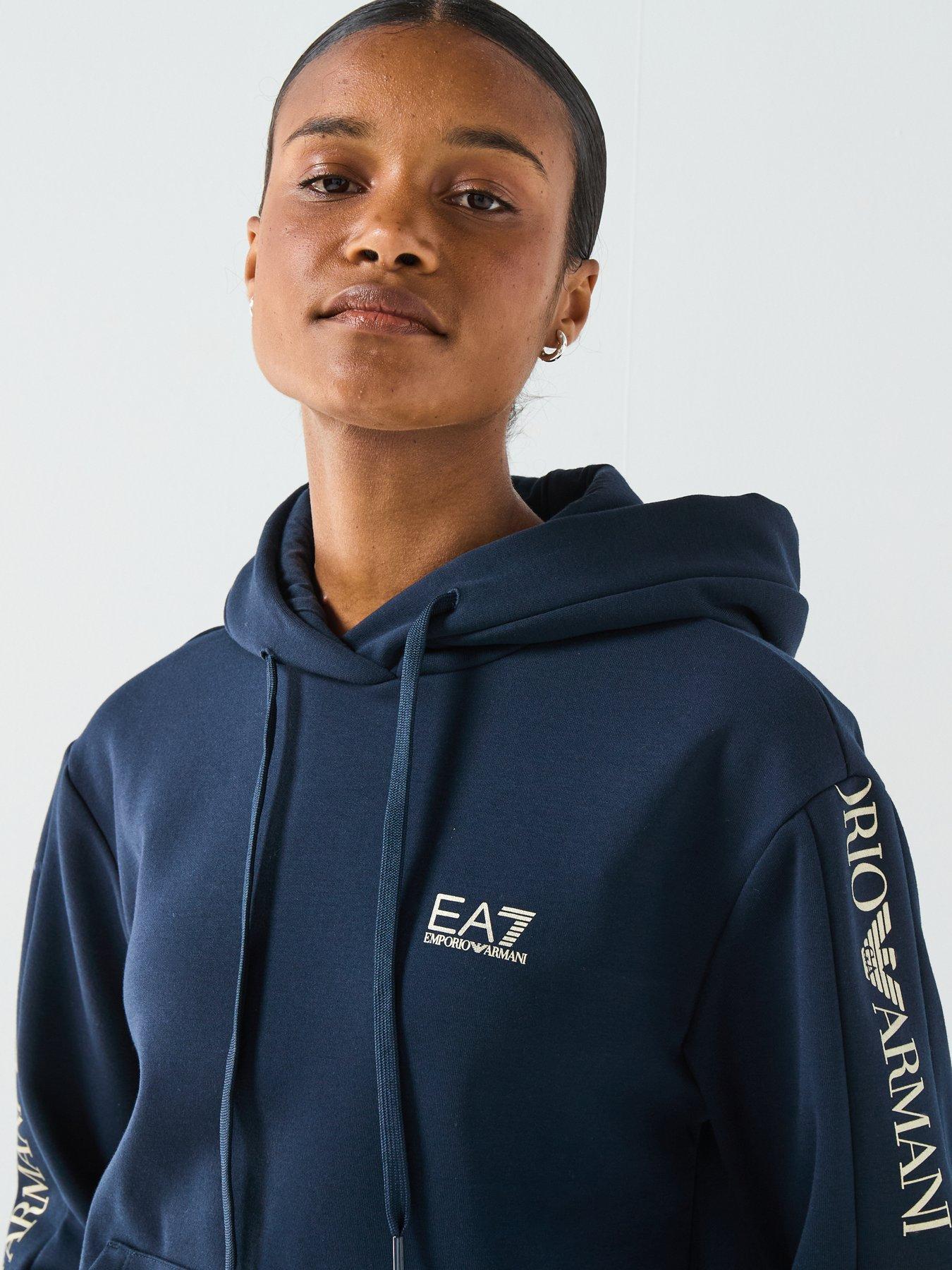 Image 4 of 6 of EA7 Emporio Armani Overhead Hoodie - Navy