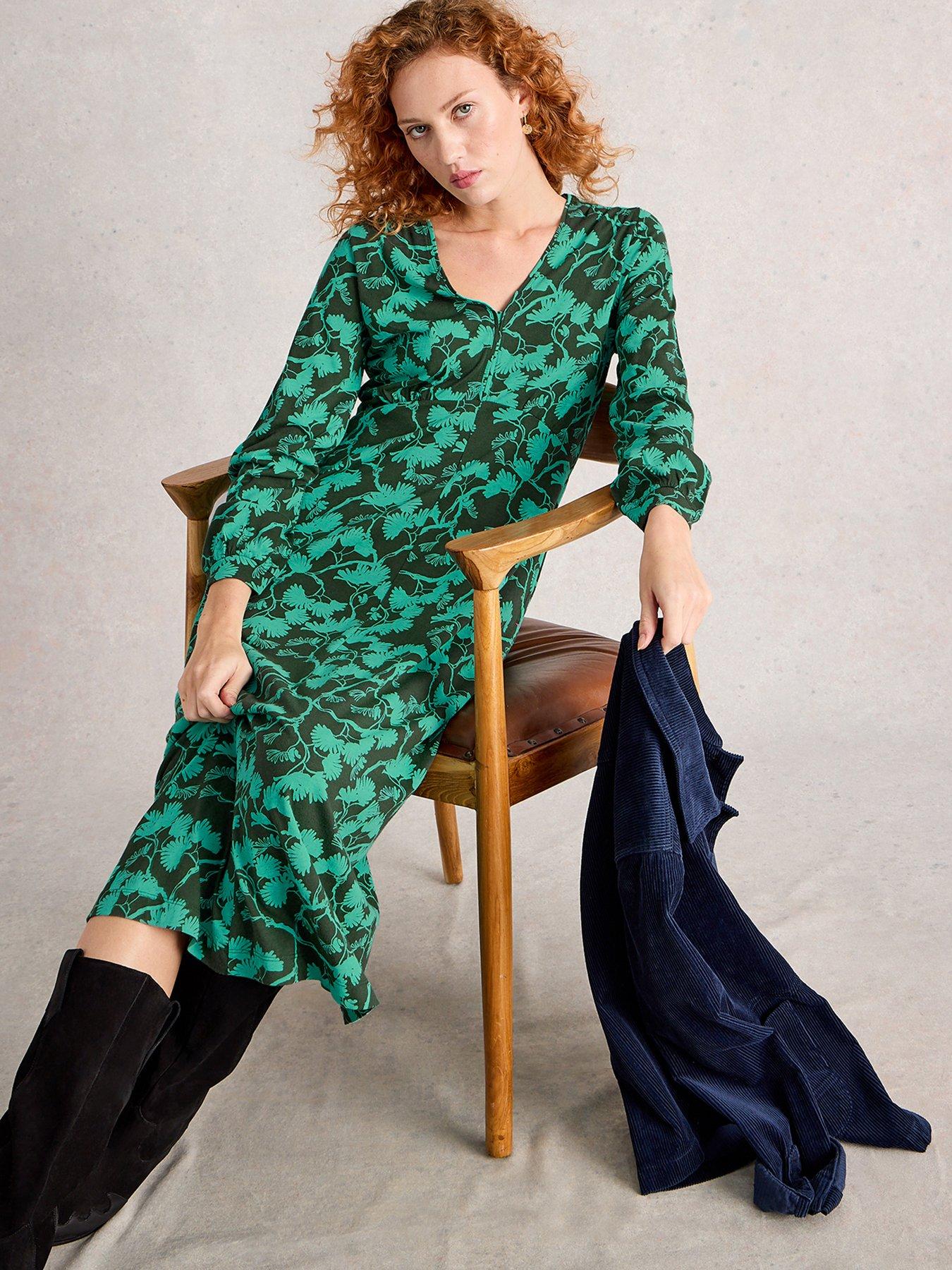 undefined Megan Jersey Dress - Green