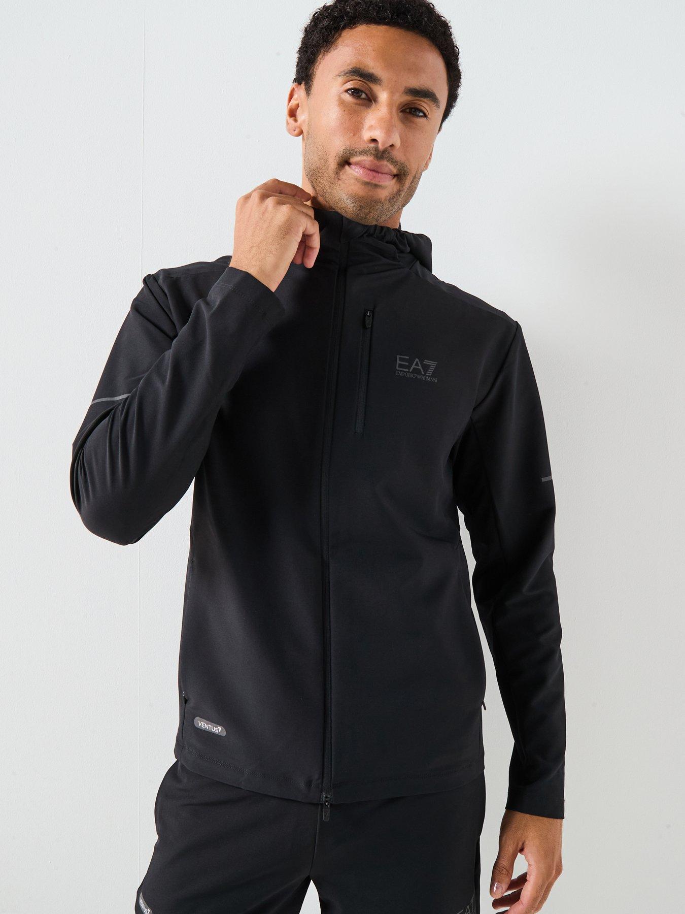  image of ea7-emporio-armani-ventus7-technical-full-zip-hoodie-black