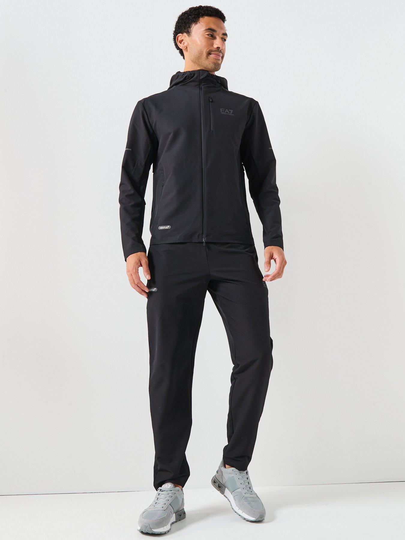  image of ea7-emporio-armani-ventus7-technical-full-zip-hoodie-black