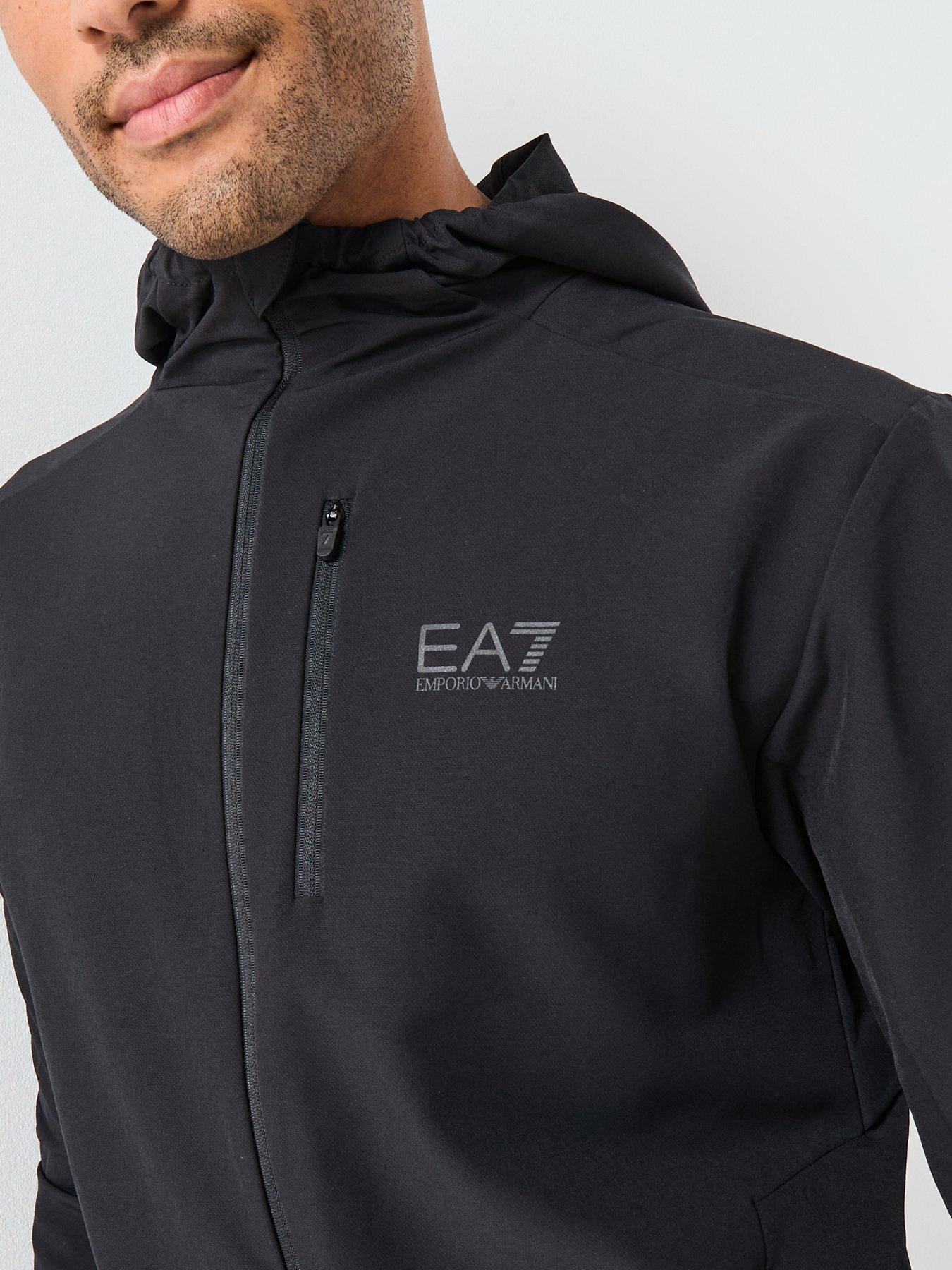 image of ea7-emporio-armani-ventus7-technical-full-zip-hoodie-black
