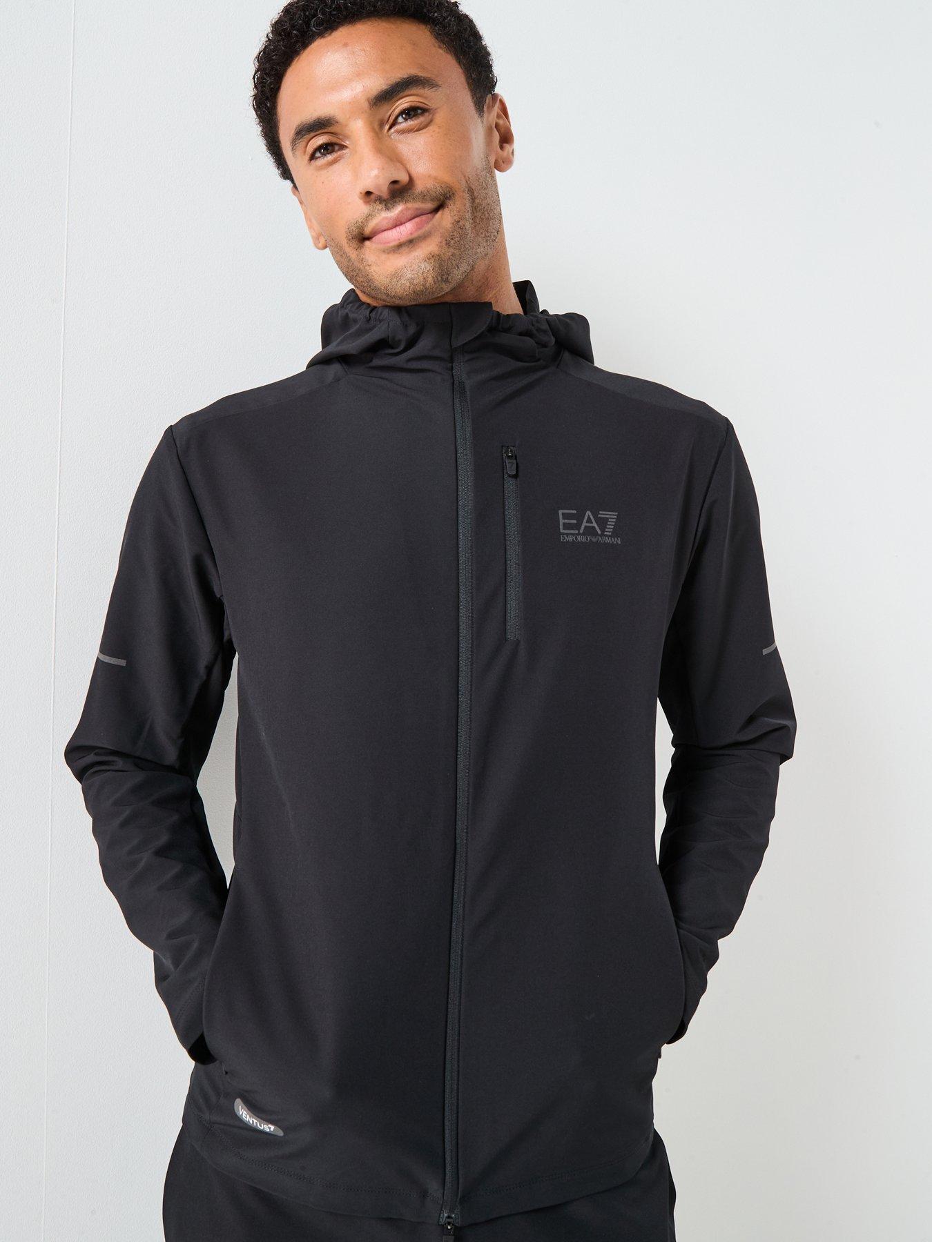  image of ea7-emporio-armani-ventus7-technical-full-zip-hoodie-black