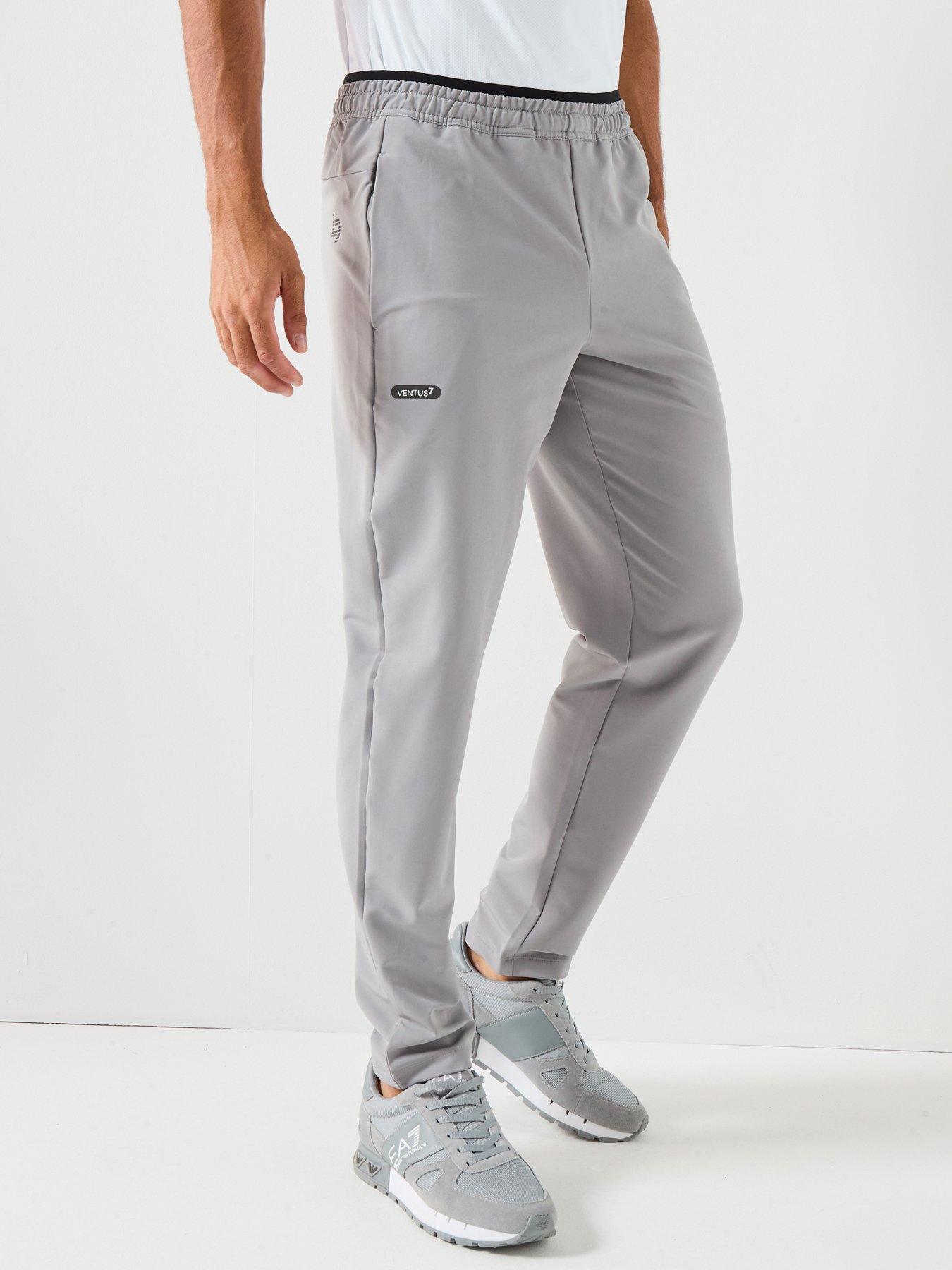 front image of ea7-emporio-armani-ventus7-technical-joggers-grey