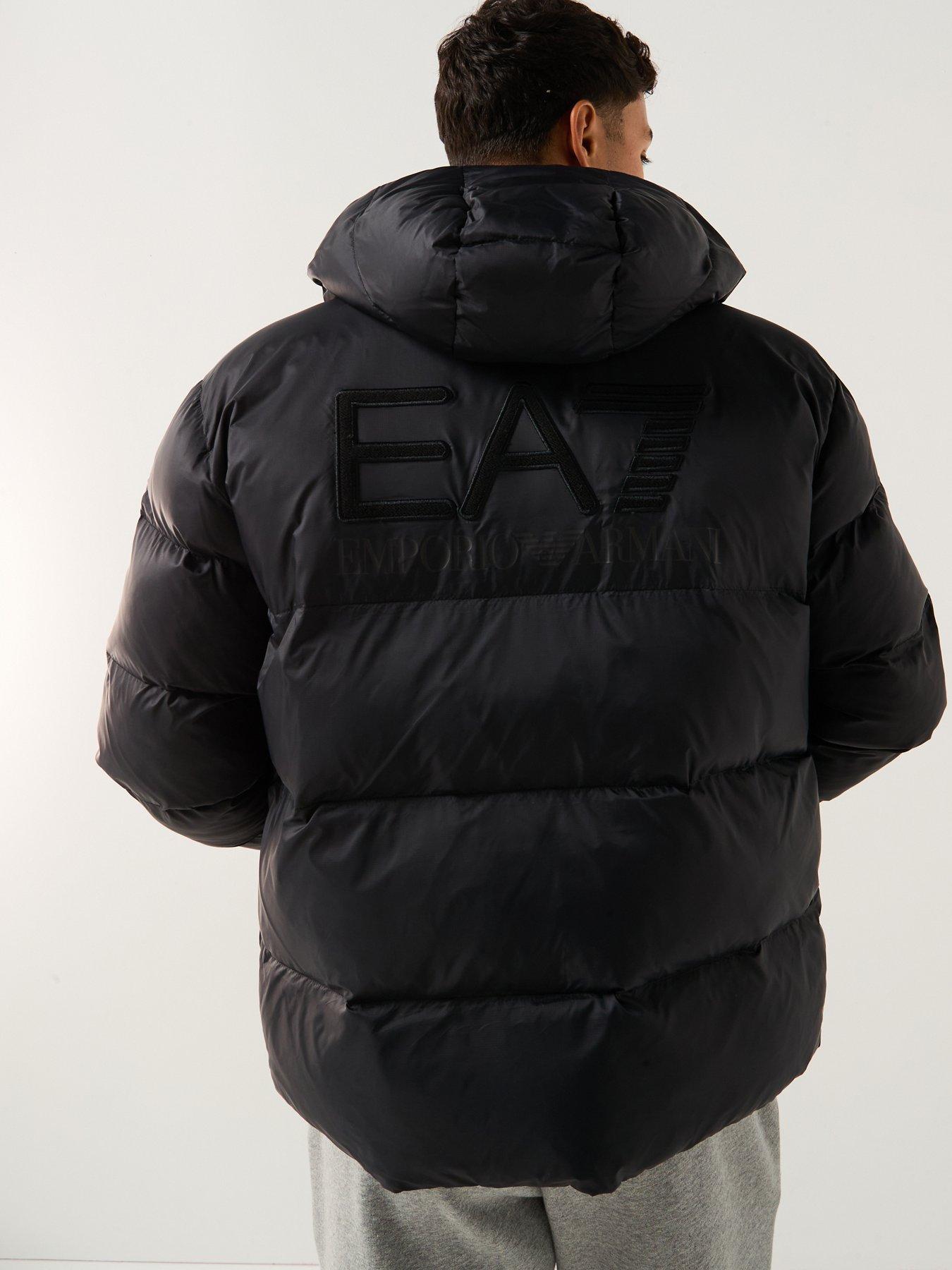  image of ea7-emporio-armani-mountain-polar-logo-padded-jacket-black