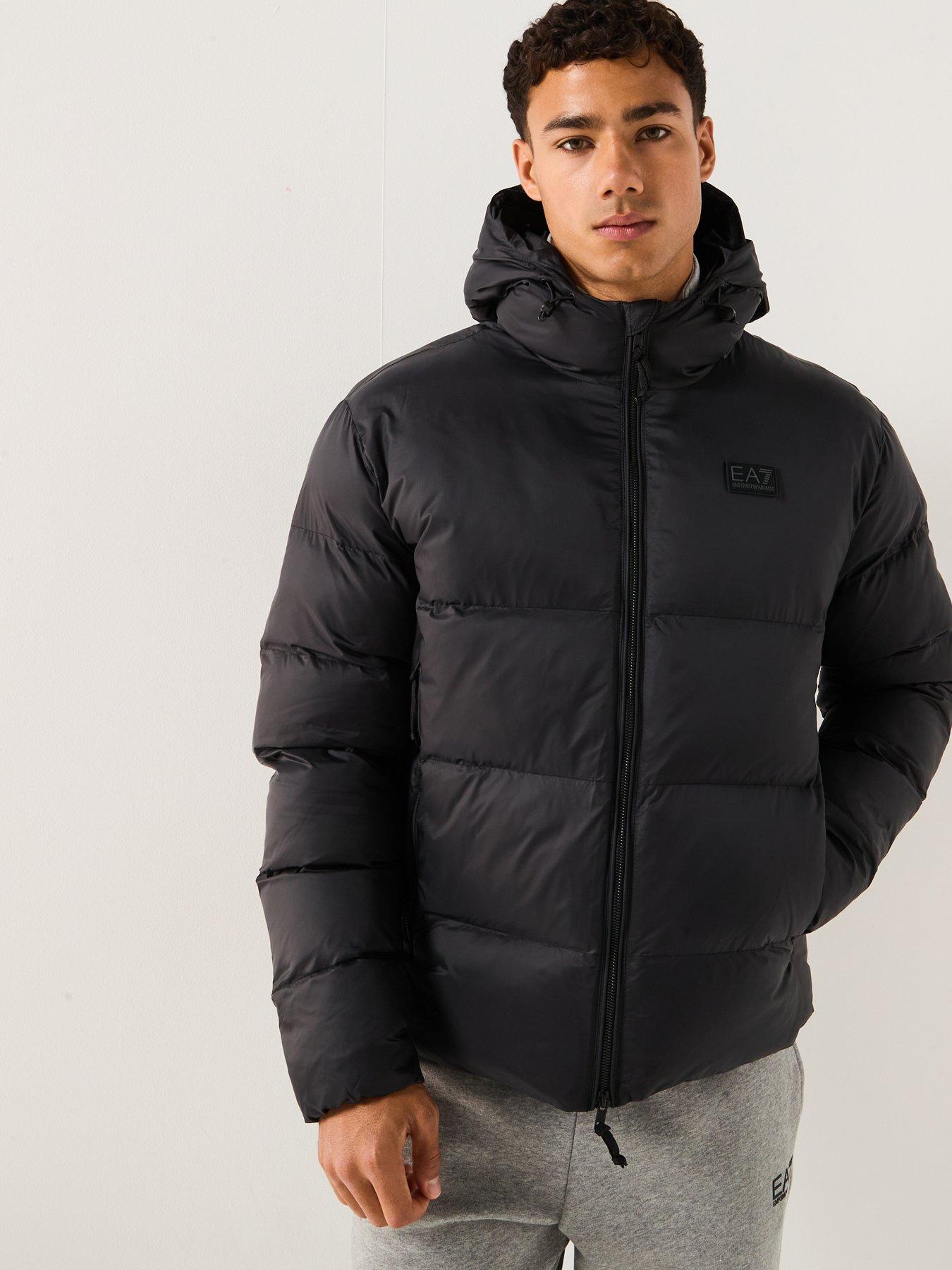  image of ea7-emporio-armani-mountain-polar-logo-padded-jacket-black