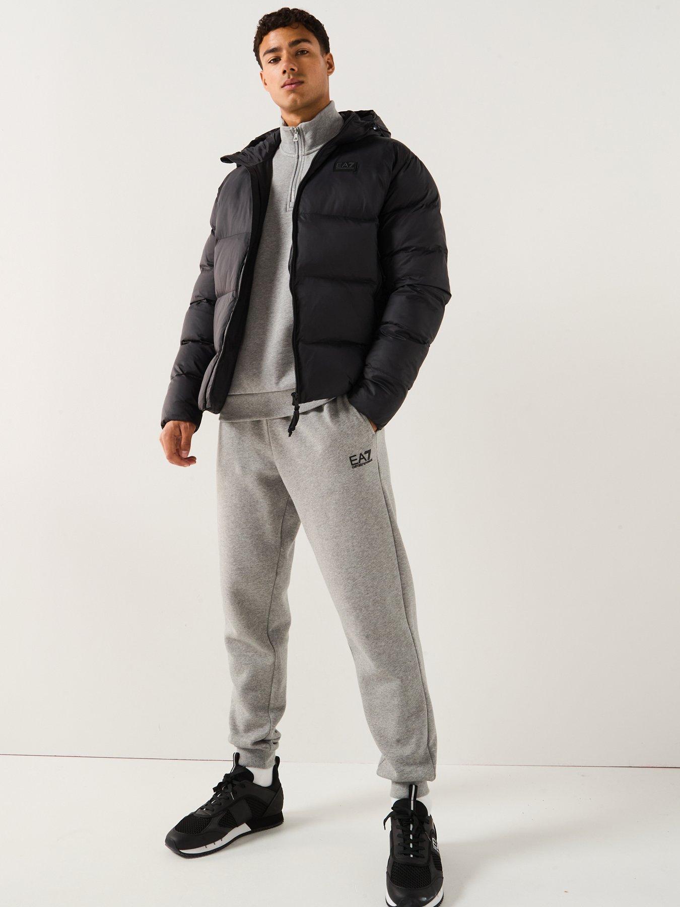  image of ea7-emporio-armani-mountain-polar-logo-padded-jacket-black