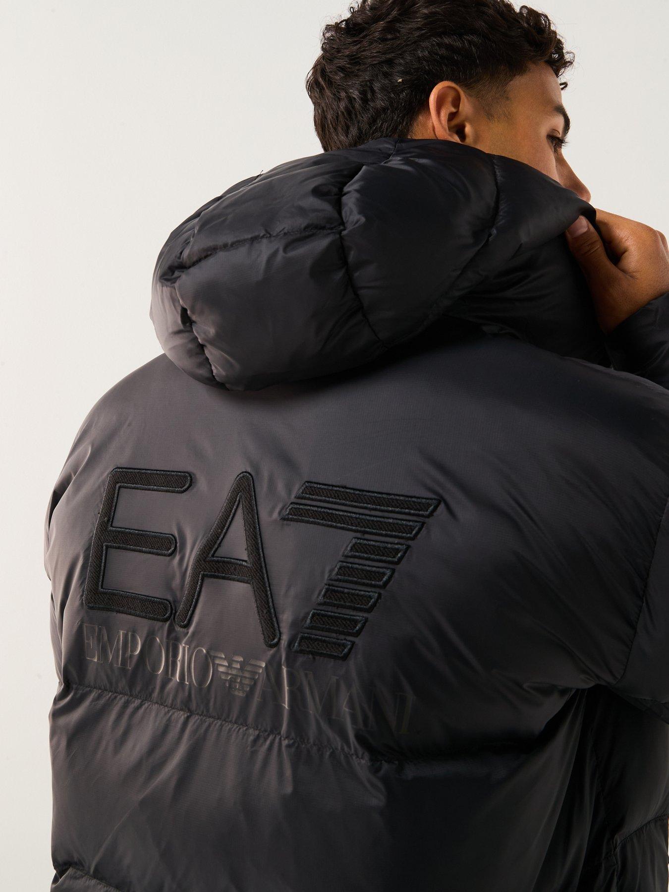  image of ea7-emporio-armani-mountain-polar-logo-padded-jacket-black
