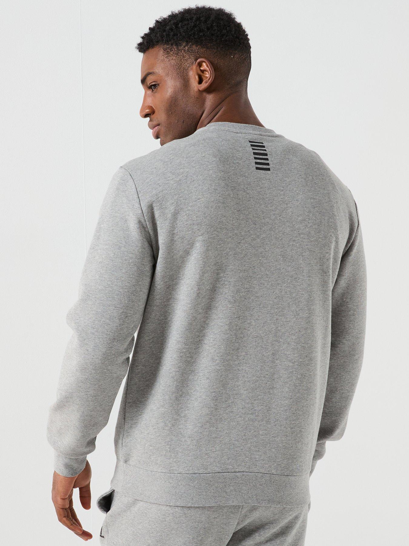  image of ea7-emporio-armani-core-id-logo-crew-sweatshirt-grey