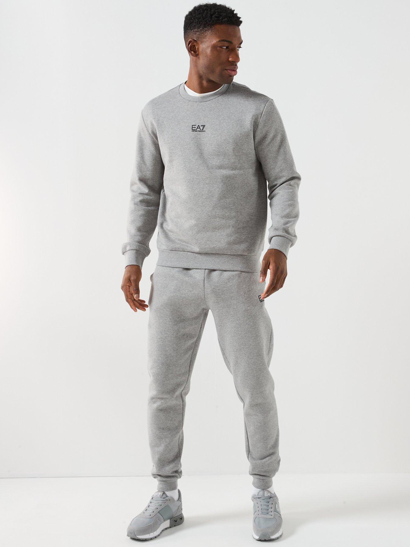  image of ea7-emporio-armani-core-id-logo-crew-sweatshirt-grey